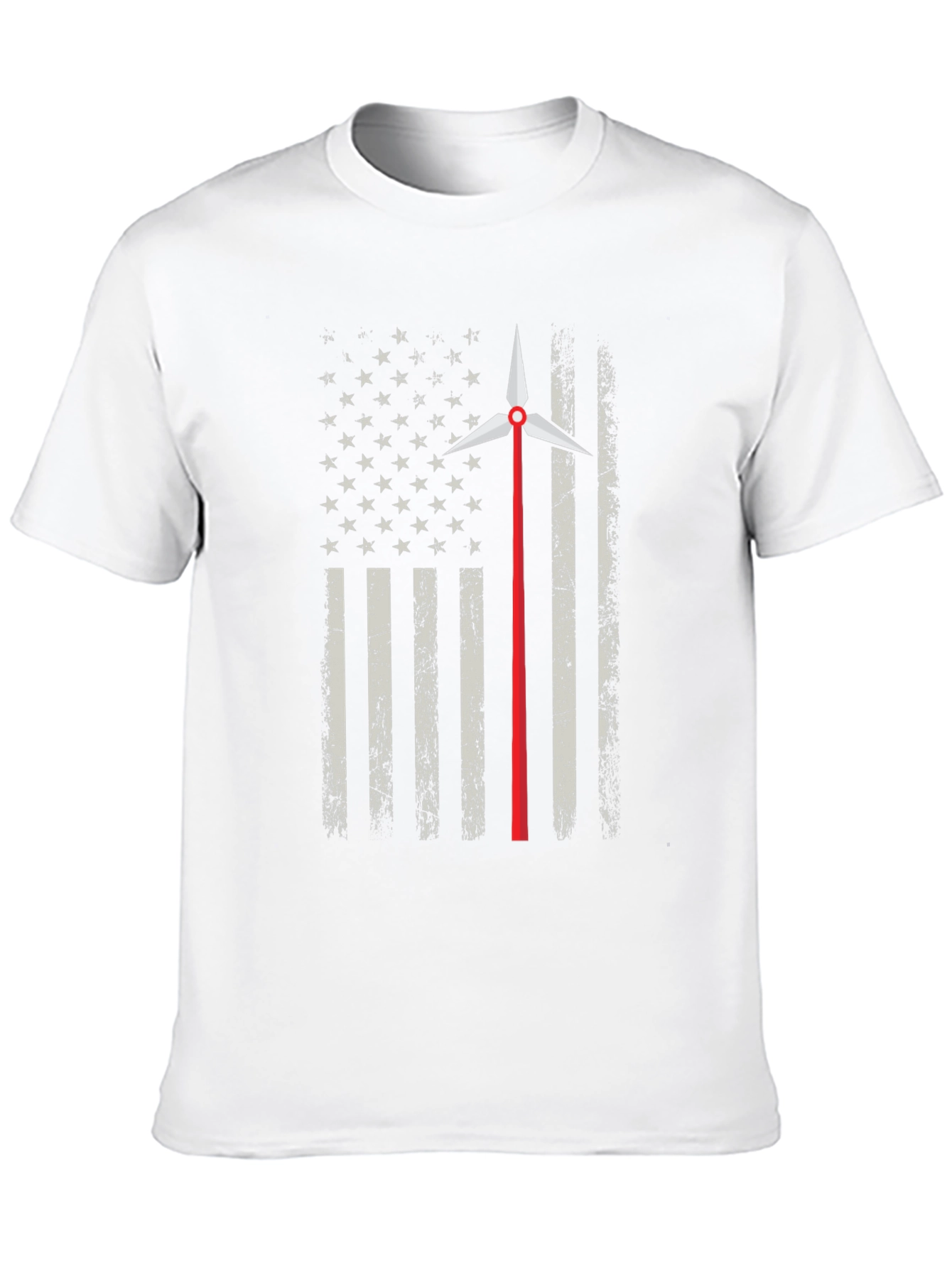 American Flag Wind Turbine T-Shirt