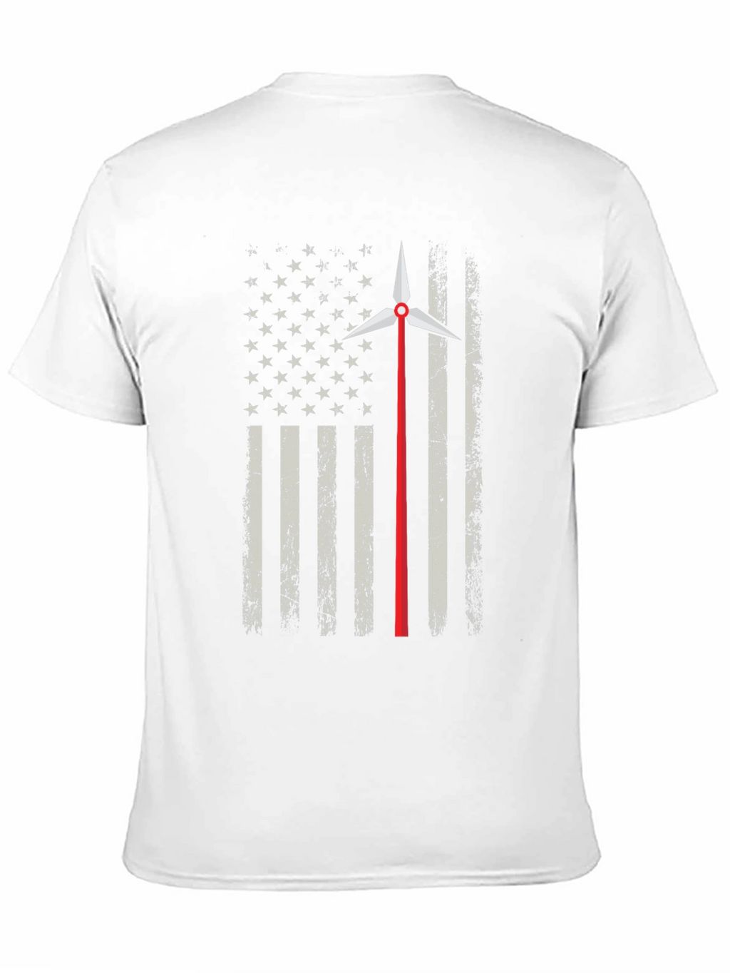 American Flag Wind Turbine T-Shirt