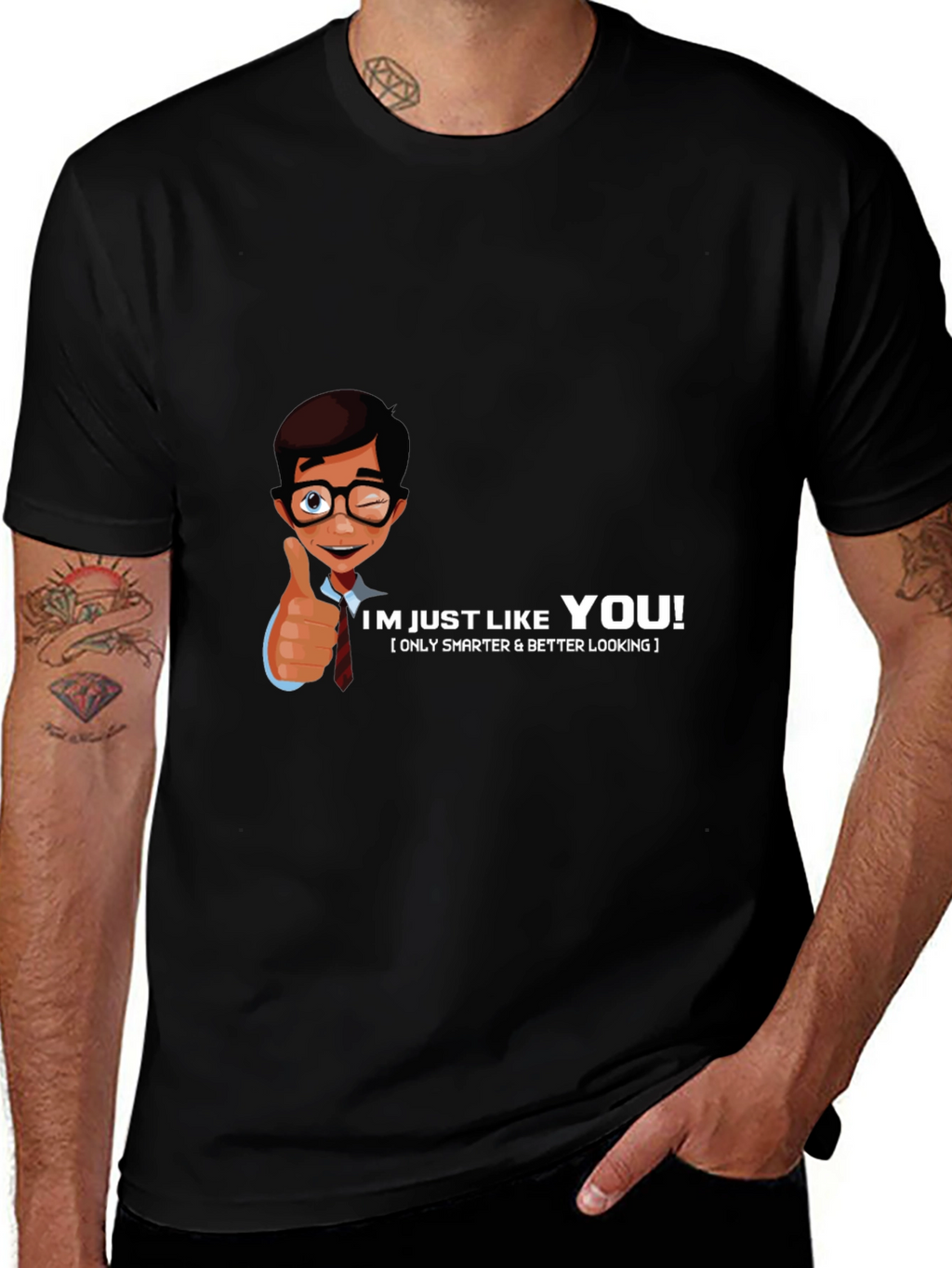 Im Just Like You Black Tee