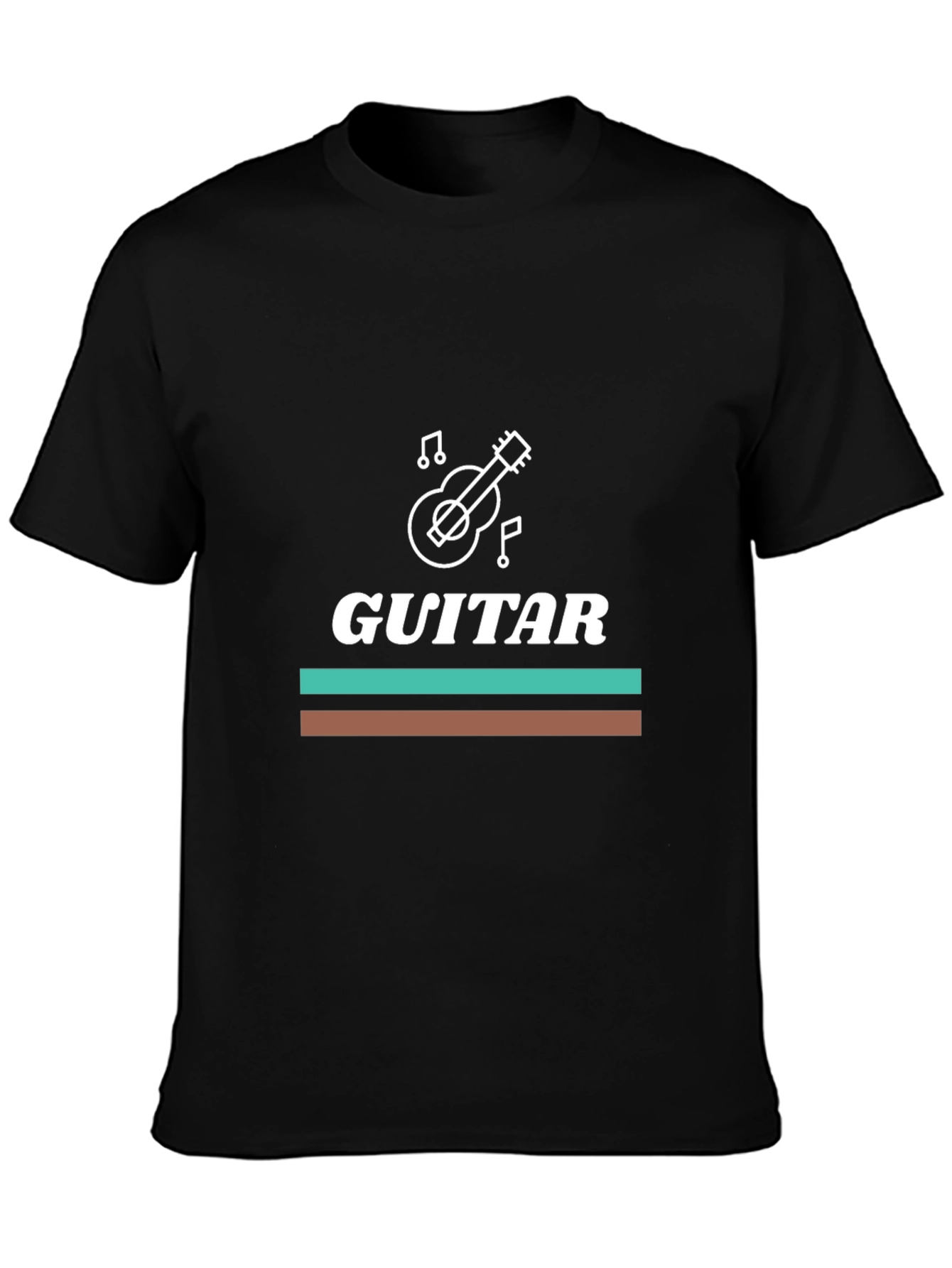 Guitar Graphic Tee - Music Lovers Black T-Shirt