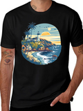 Beach Lighthouse Graphic Tee - Mens