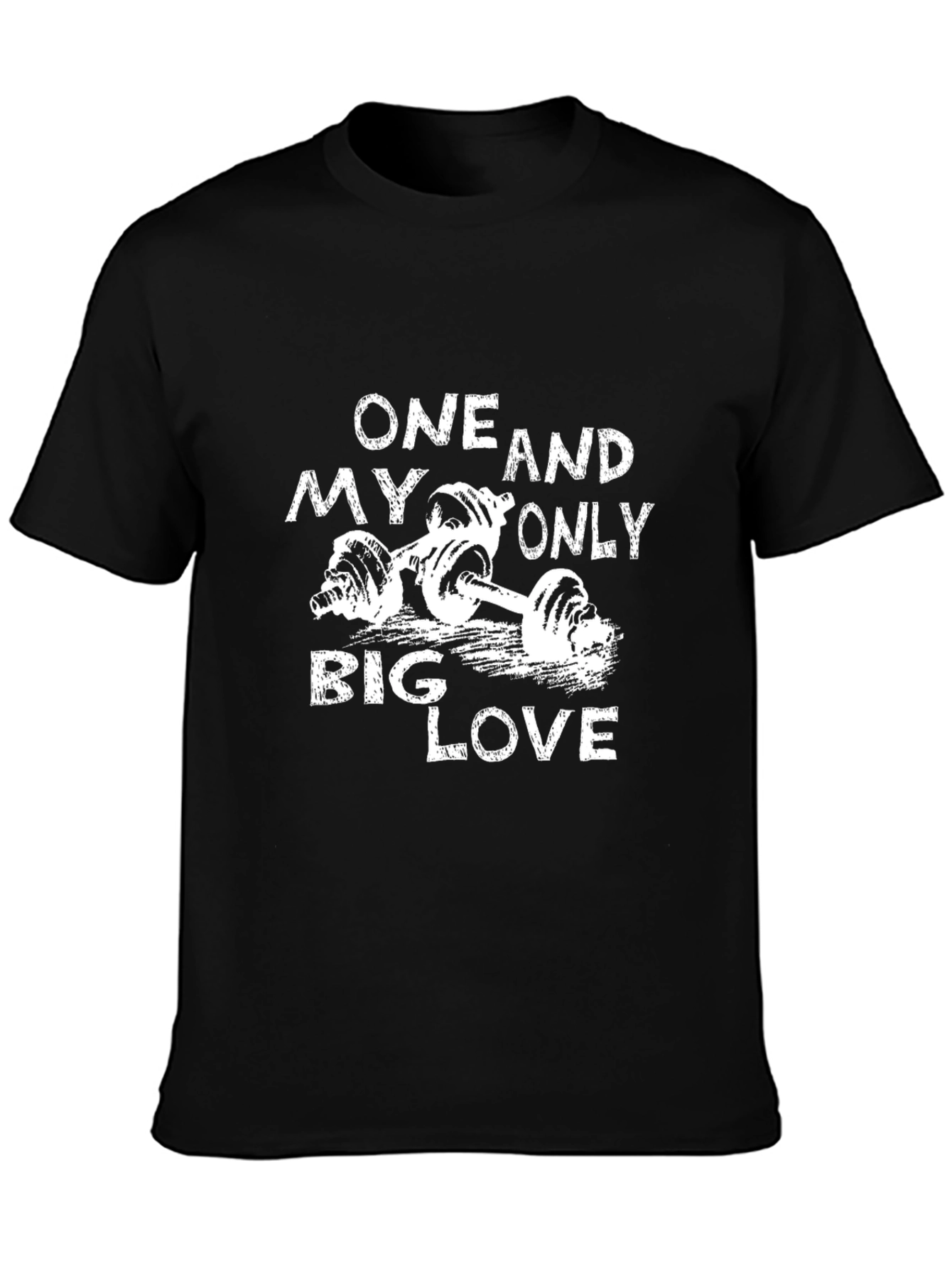 Gym Lover Black T-Shirt: One and Only Big Love