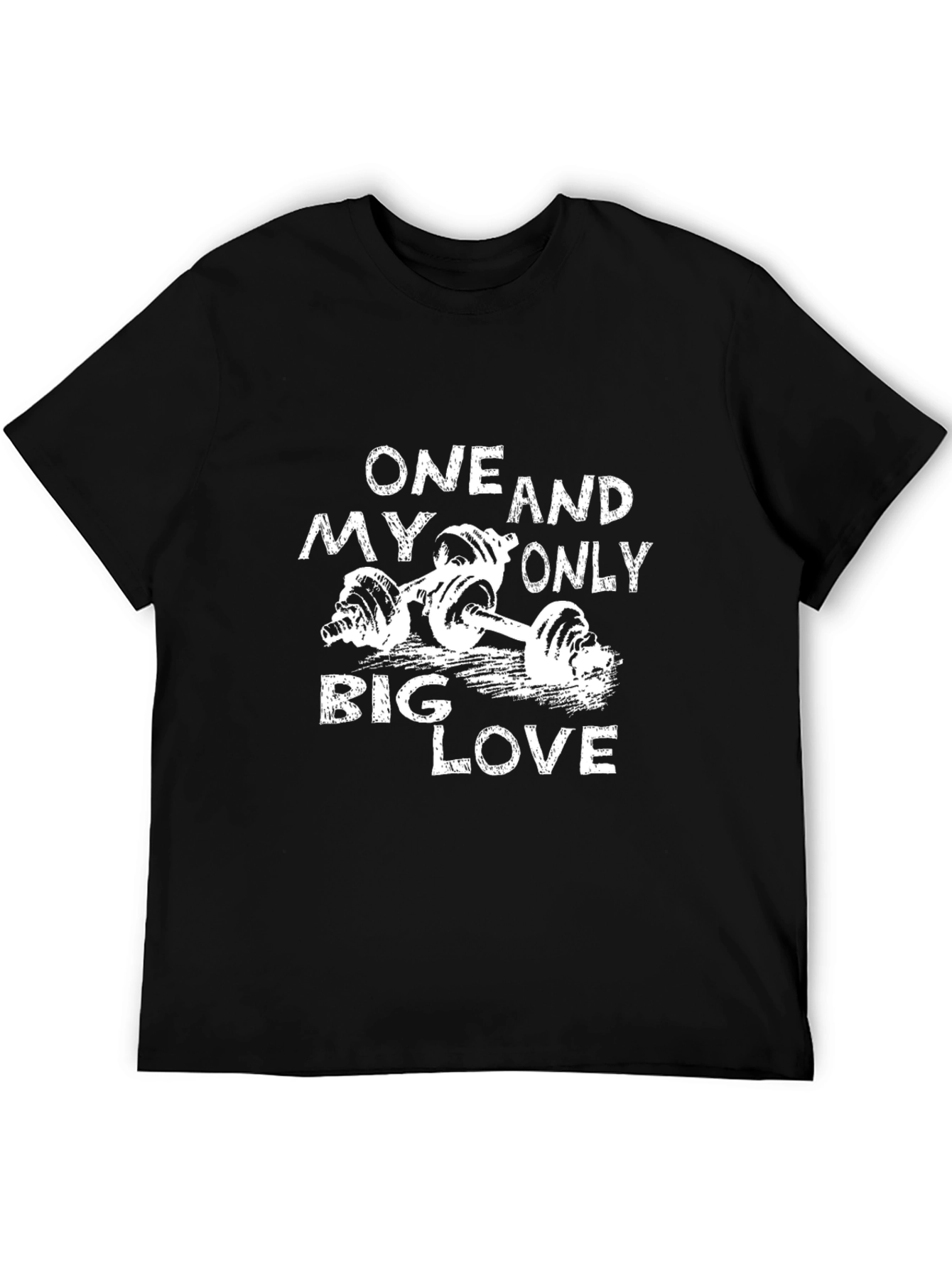 Gym Lover Black T-Shirt: One and Only Big Love