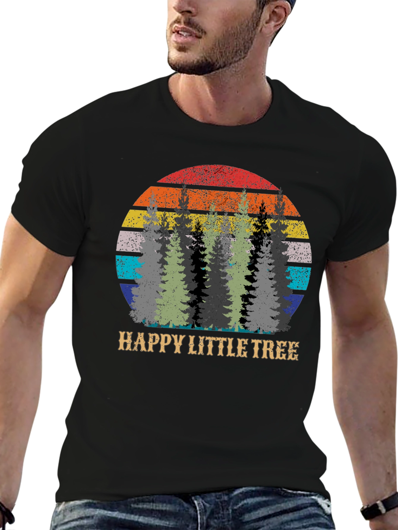 Happy Little Tree Retro Graphic Tee