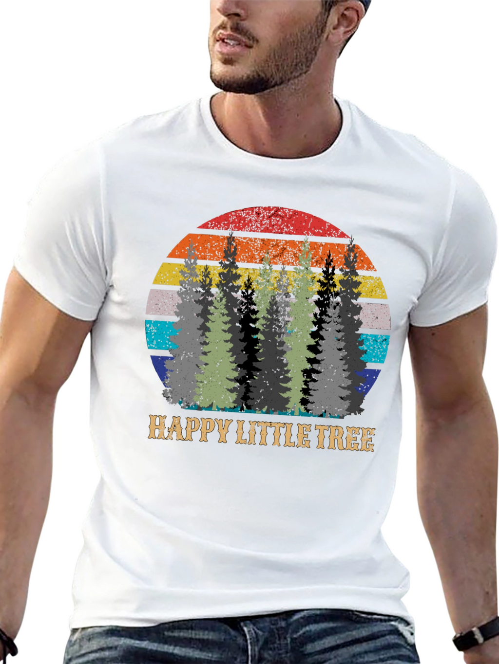 Happy Little Tree Retro Graphic Tee