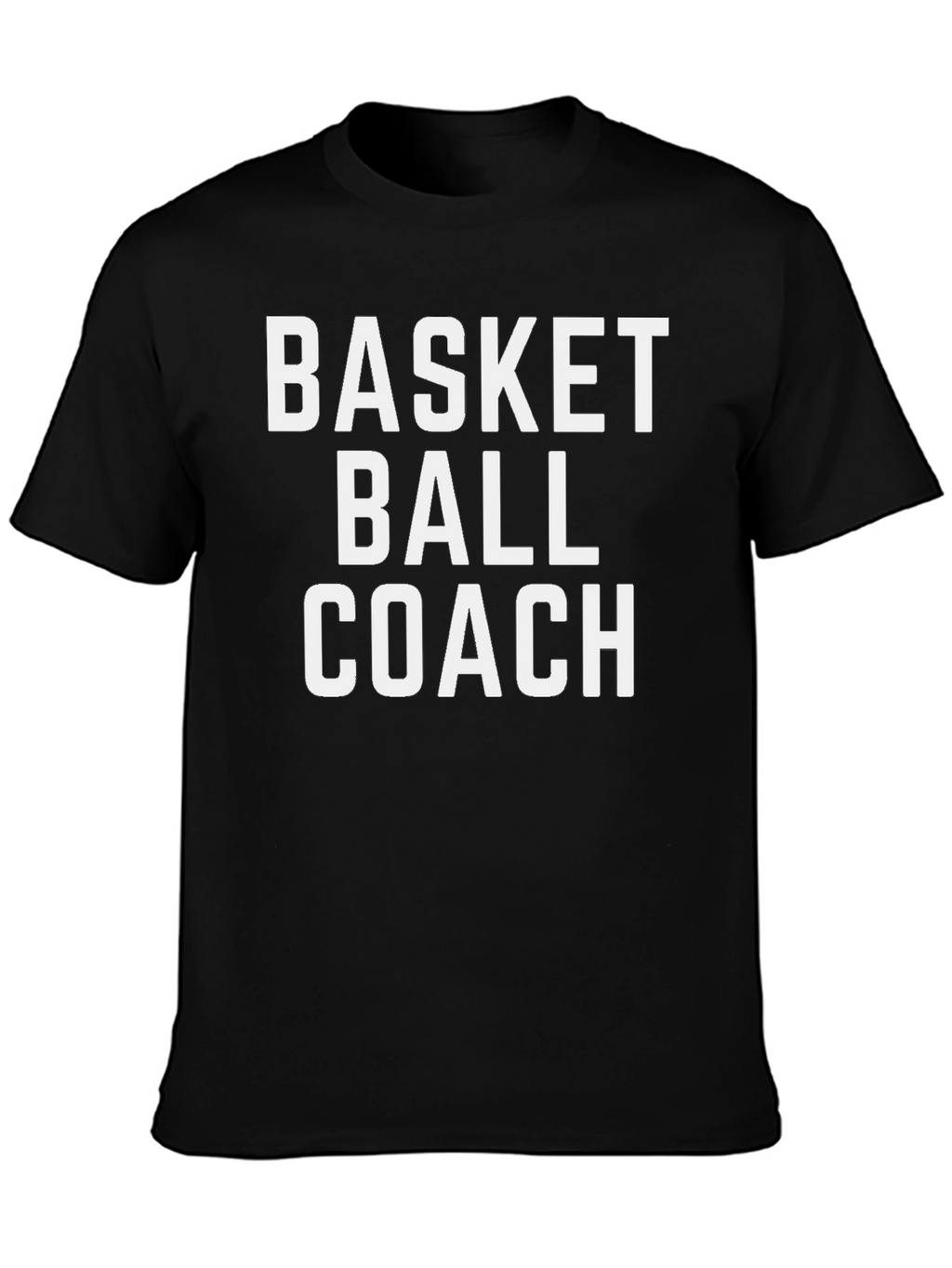 Basketball Coach Tee - Black Cotton T-Shirt