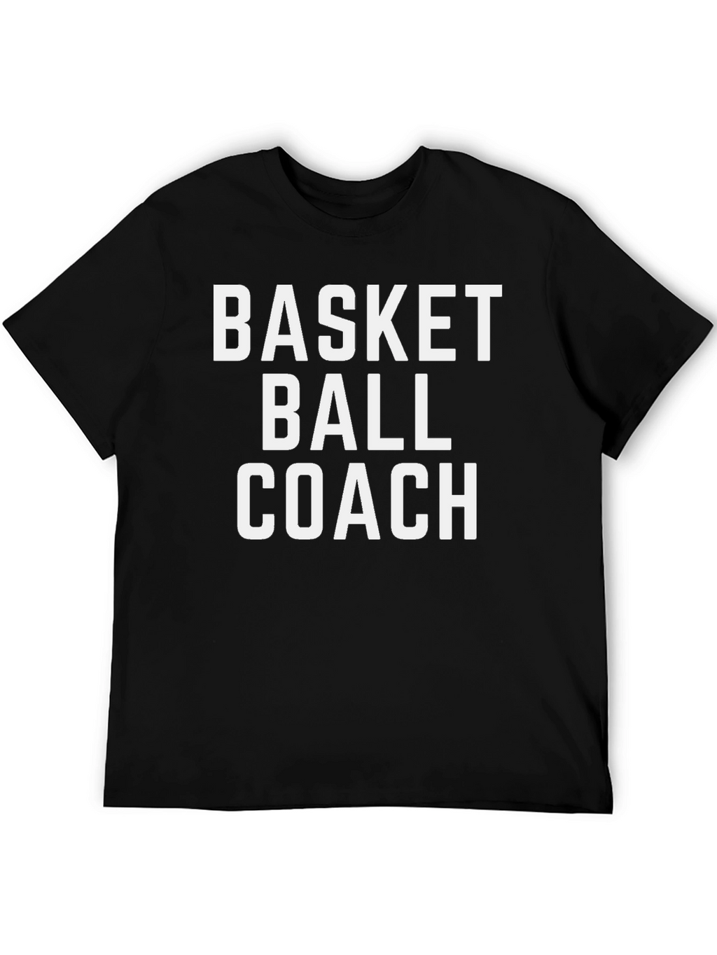 Basketball Coach Tee - Black Cotton T-Shirt