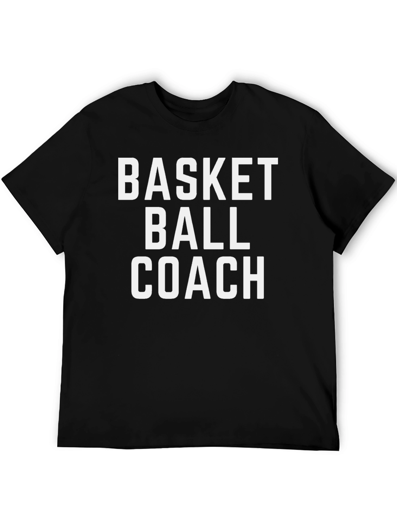 Basketball Coach Tee - Black Cotton T-Shirt