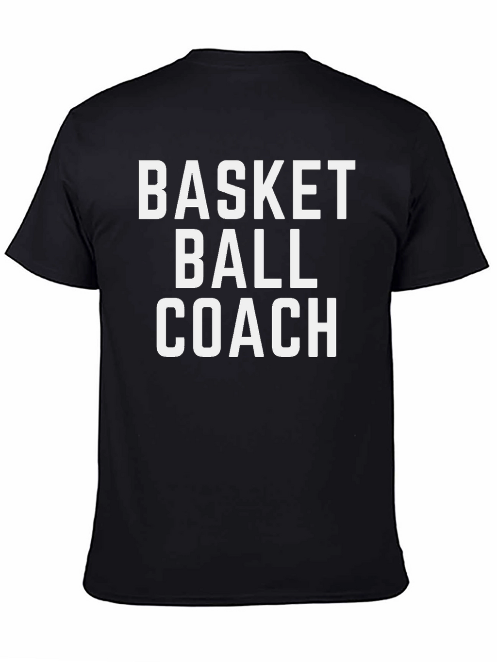 Basketball Coach Tee - Black Cotton T-Shirt