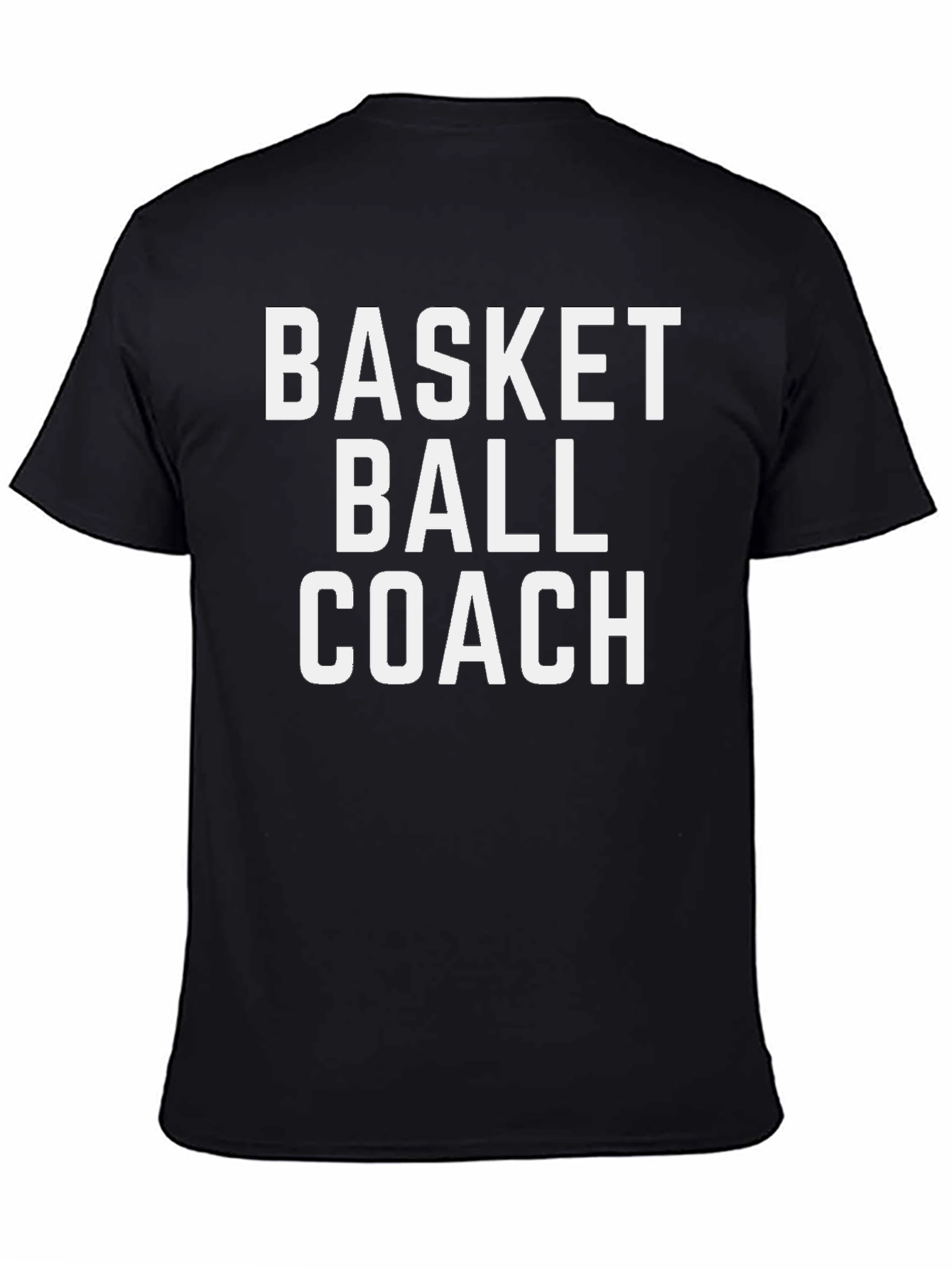 Basketball Coach Tee - Black Cotton T-Shirt