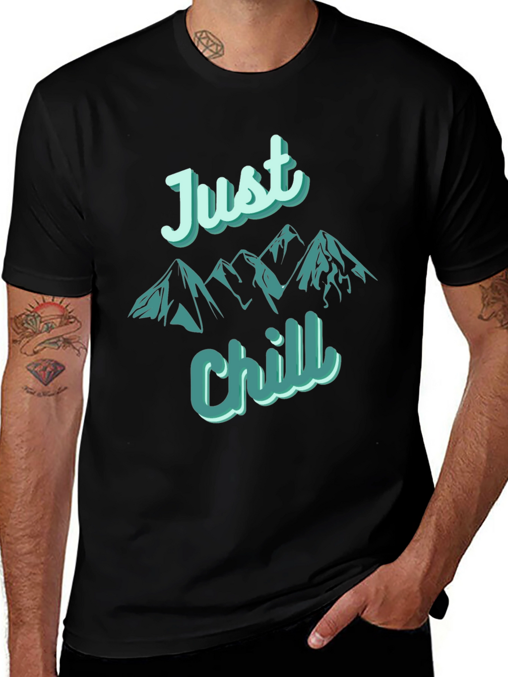 Just Chill Mountain T-Shirt - Relaxed Fit