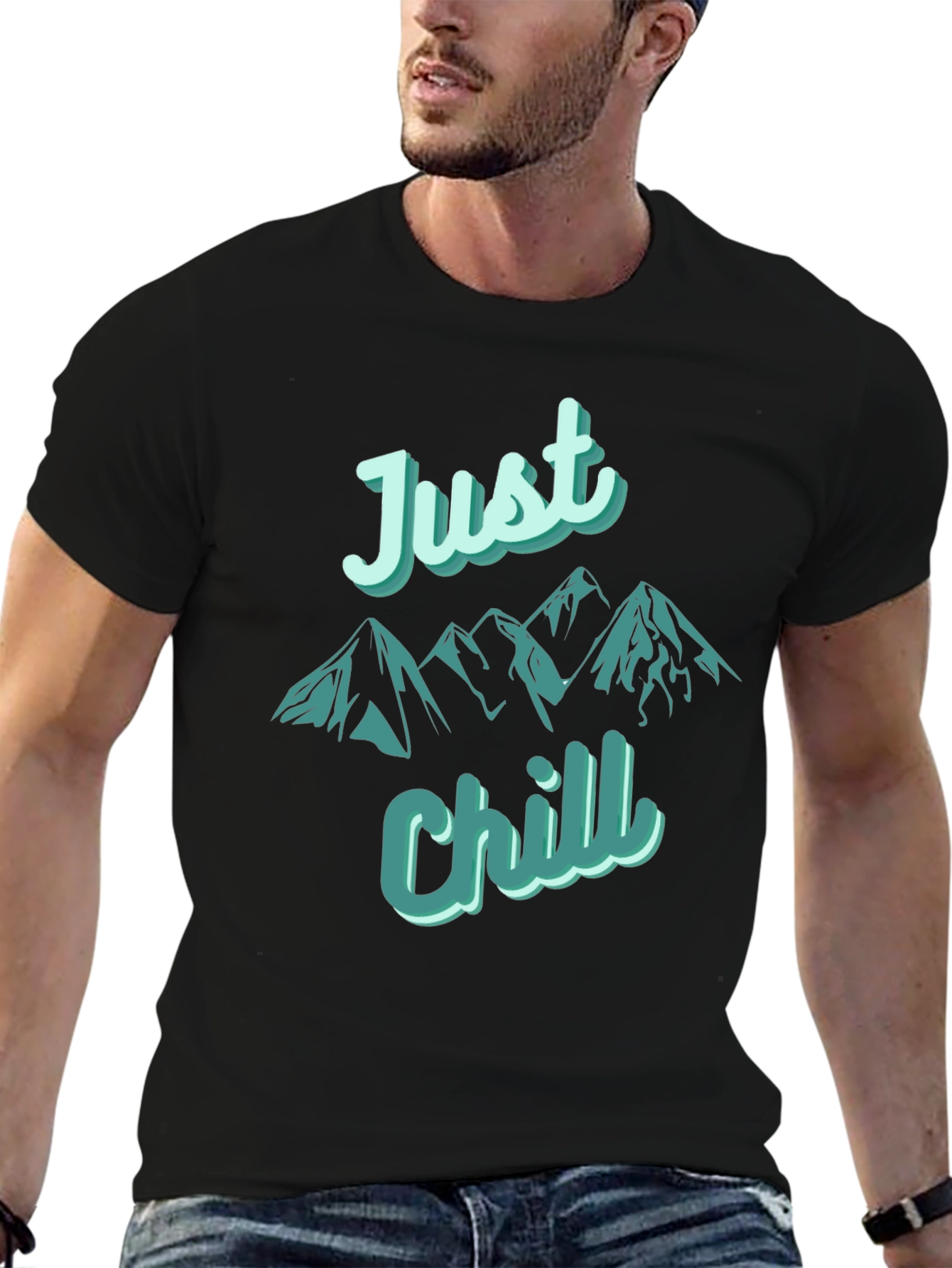 Just Chill Mountain T-Shirt - Relaxed Fit