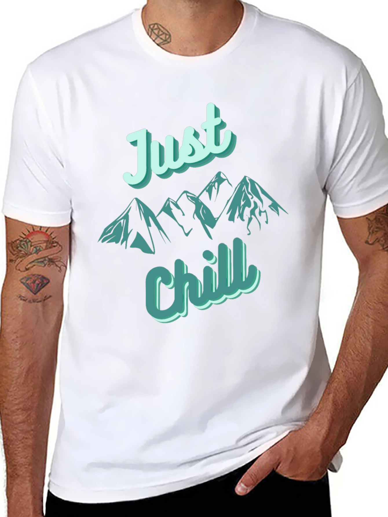 Just Chill Mountain T-Shirt - Relaxed Fit