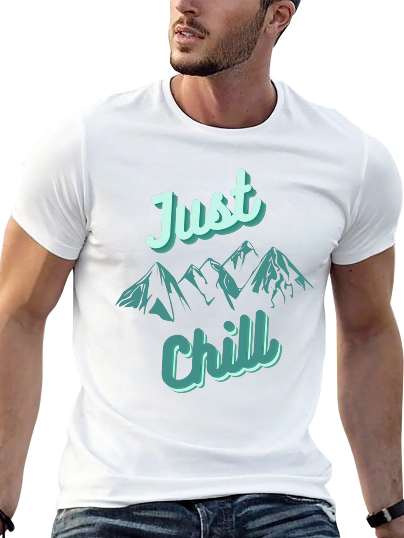 Just Chill Mountain T-Shirt - Relaxed Fit