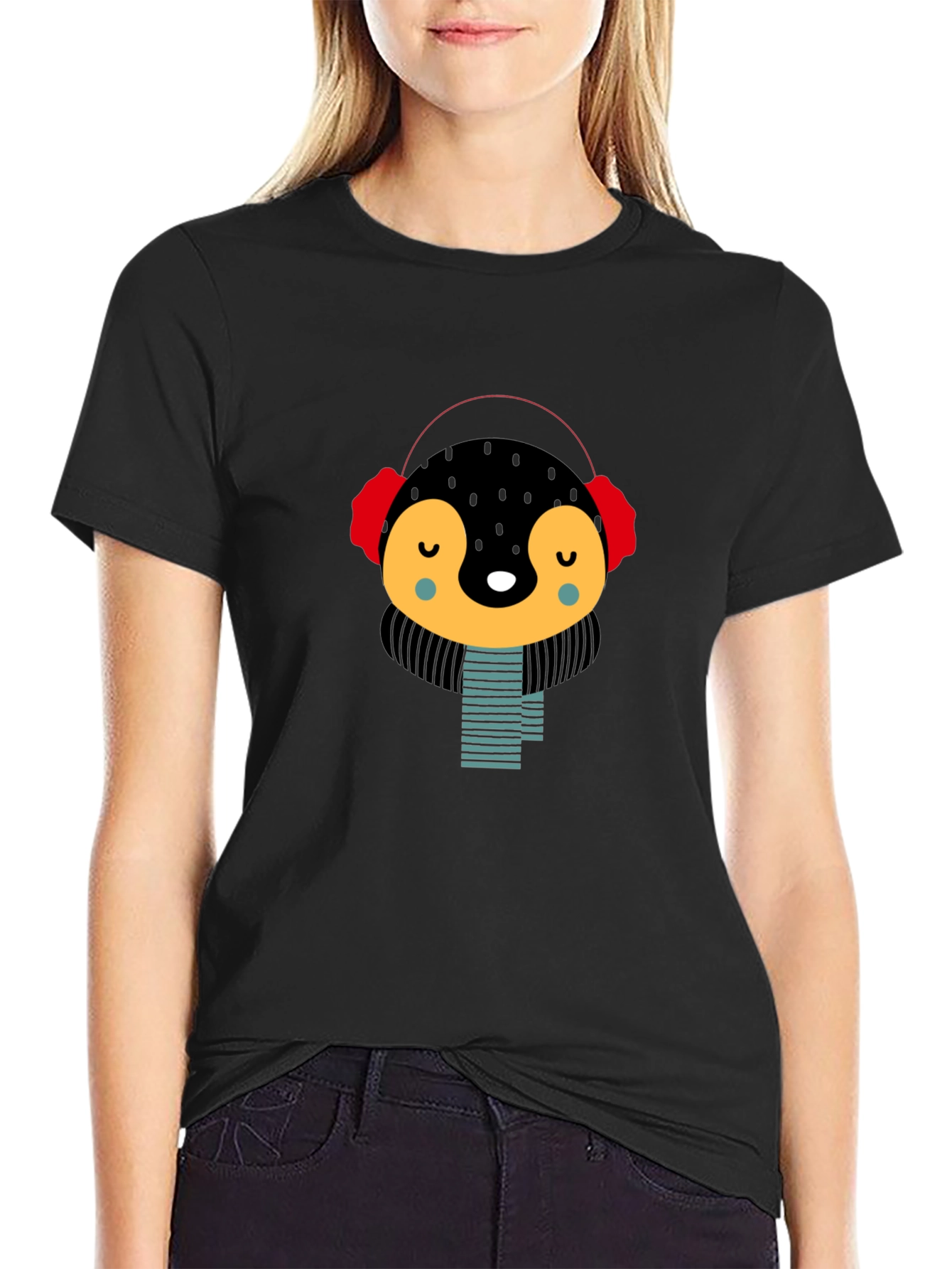 Cute Penguin Graphic Tee - Winter Style Shirt