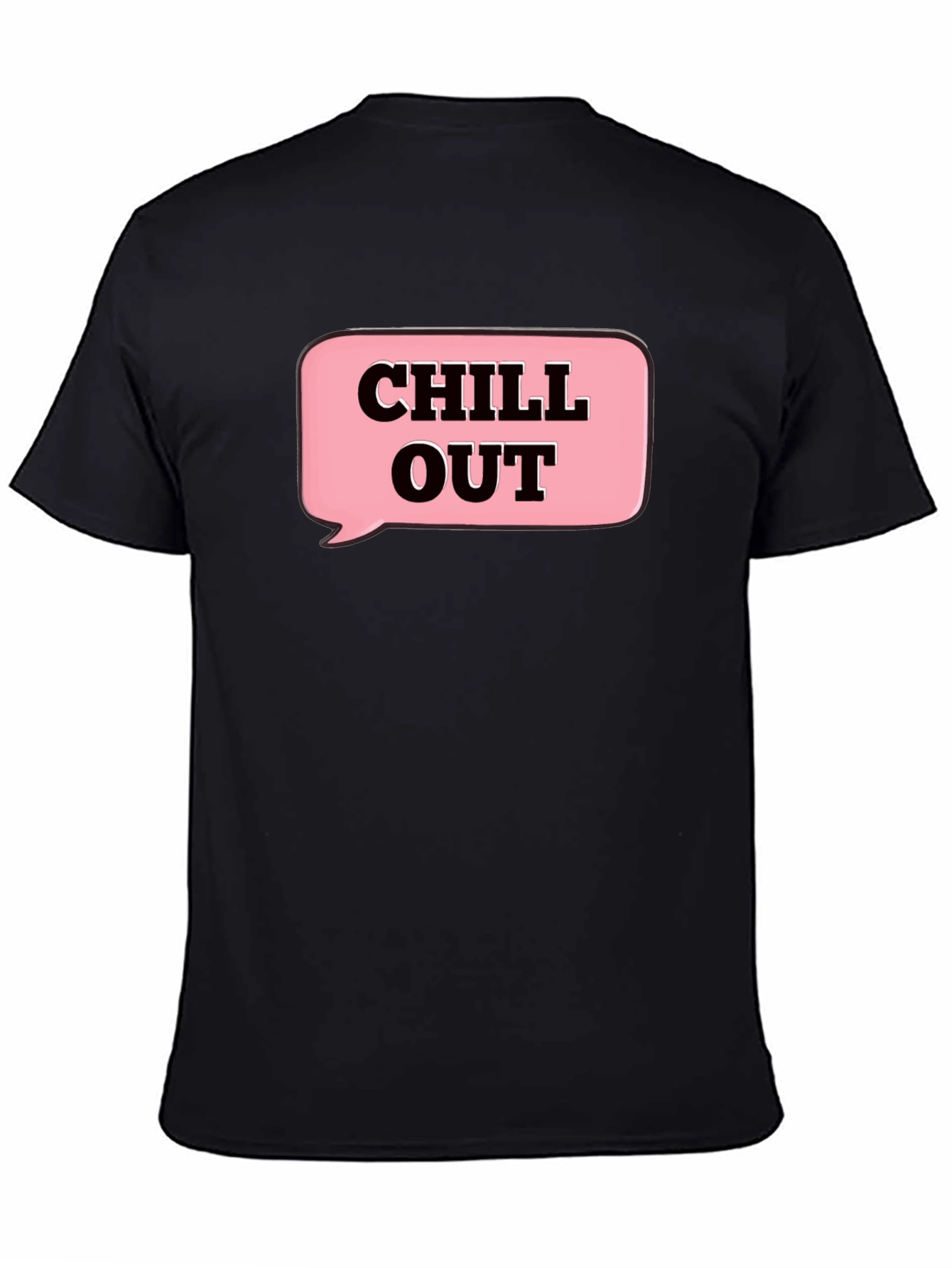 Chill Out Black Cotton Graphic T-Shirt