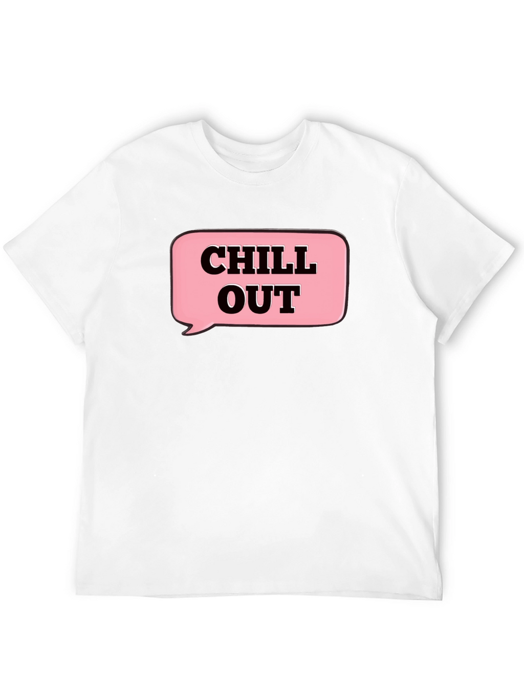 Chill Out Black Cotton Graphic T-Shirt