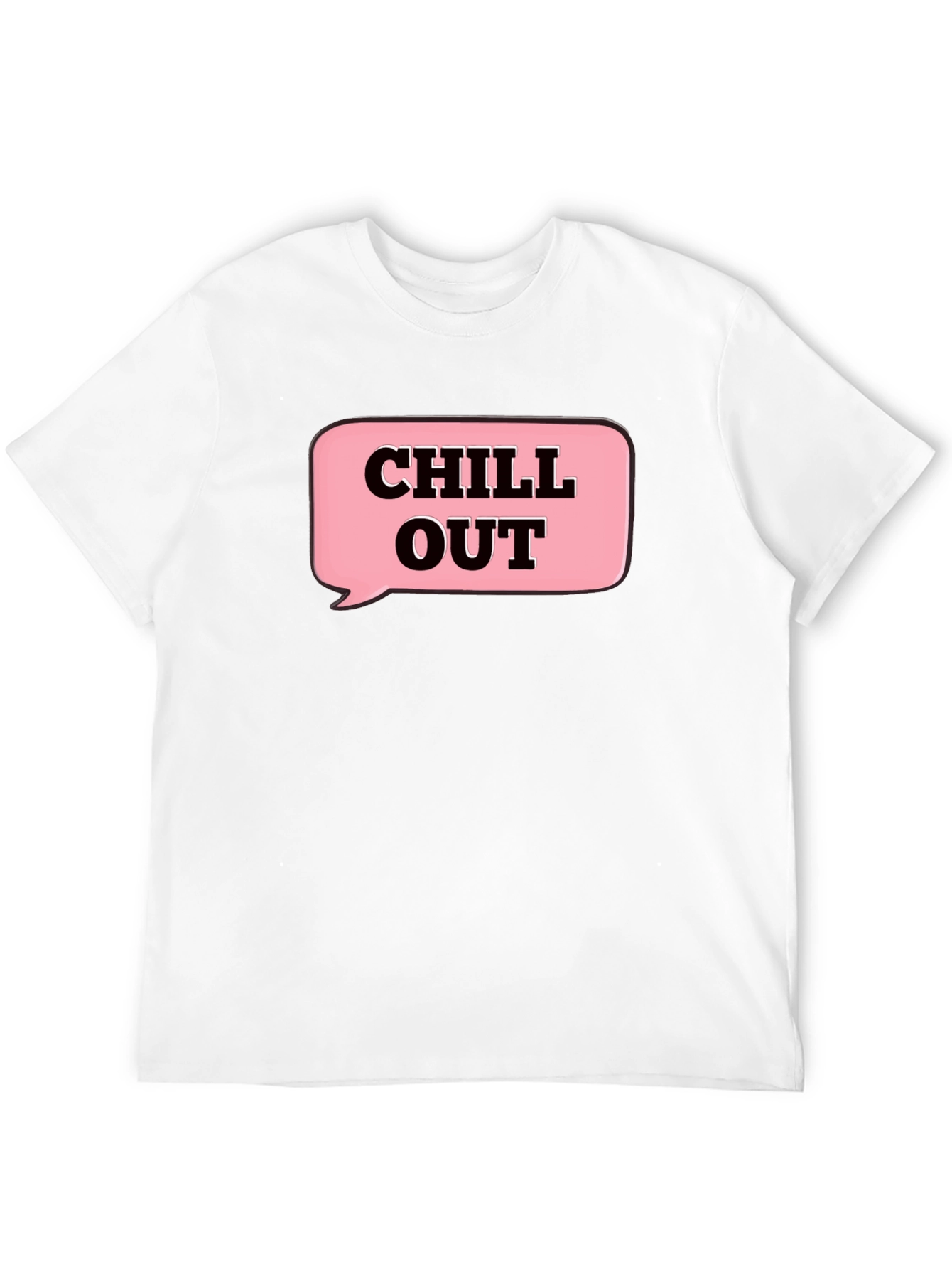 Chill Out Black Cotton Graphic T-Shirt