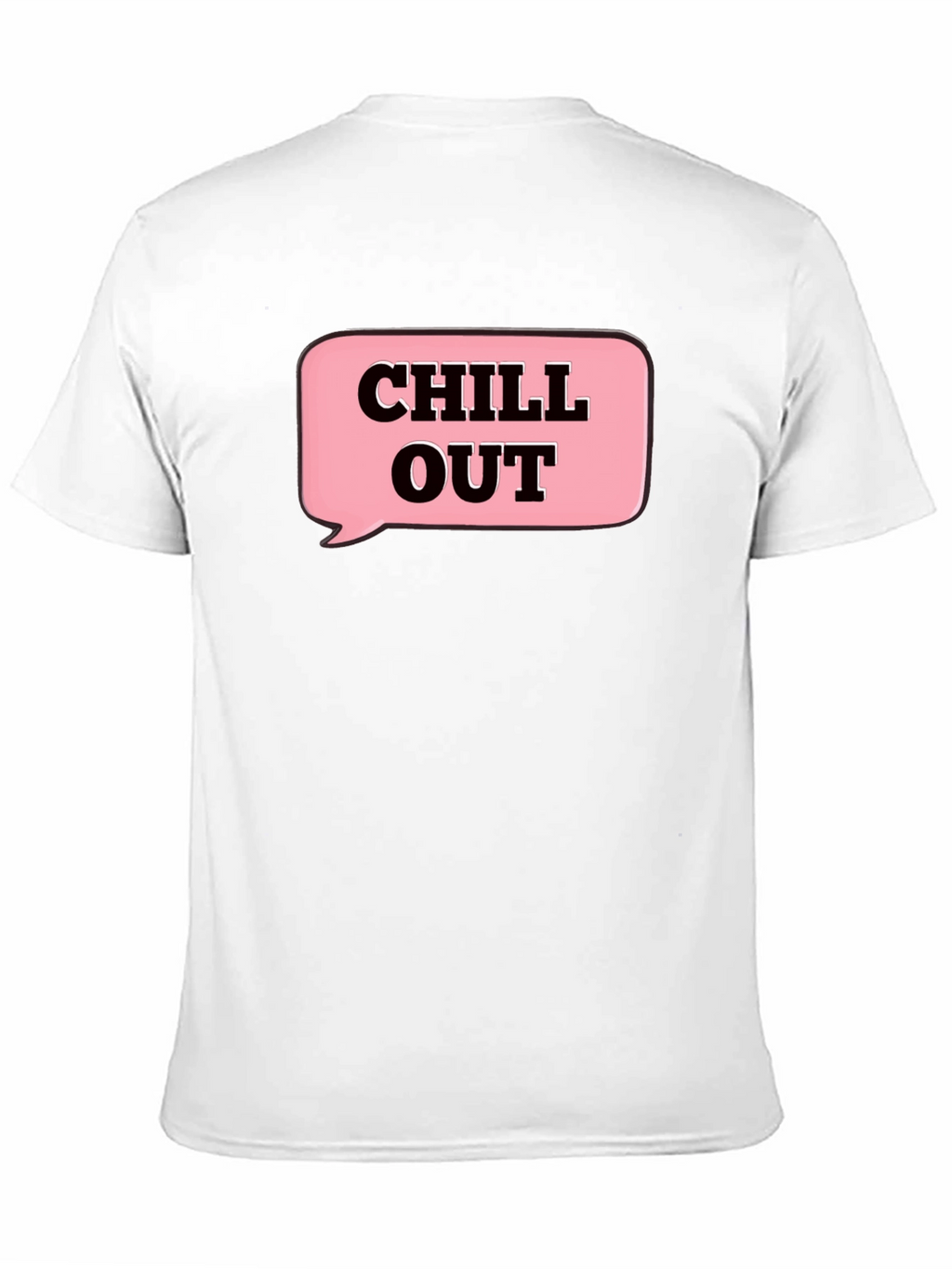 Chill Out Black Cotton Graphic T-Shirt