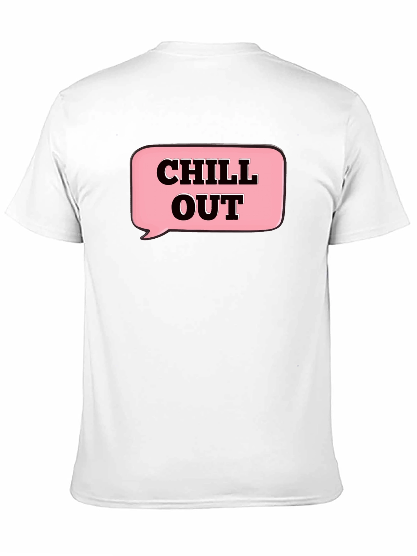 Chill Out Black Cotton Graphic T-Shirt