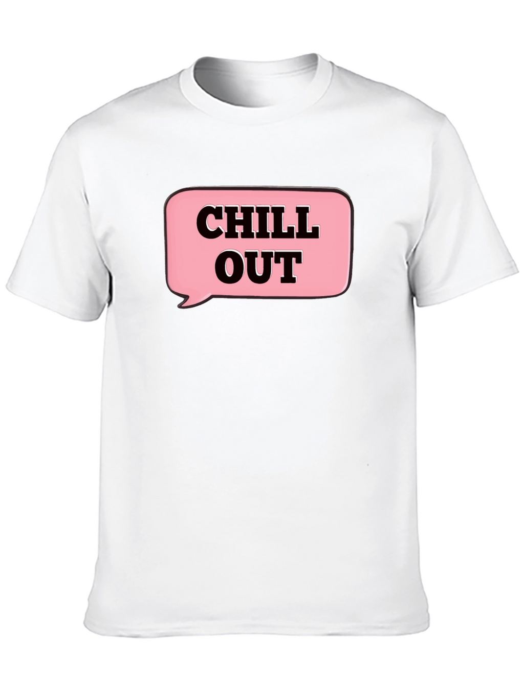 Chill Out Black Cotton Graphic T-Shirt