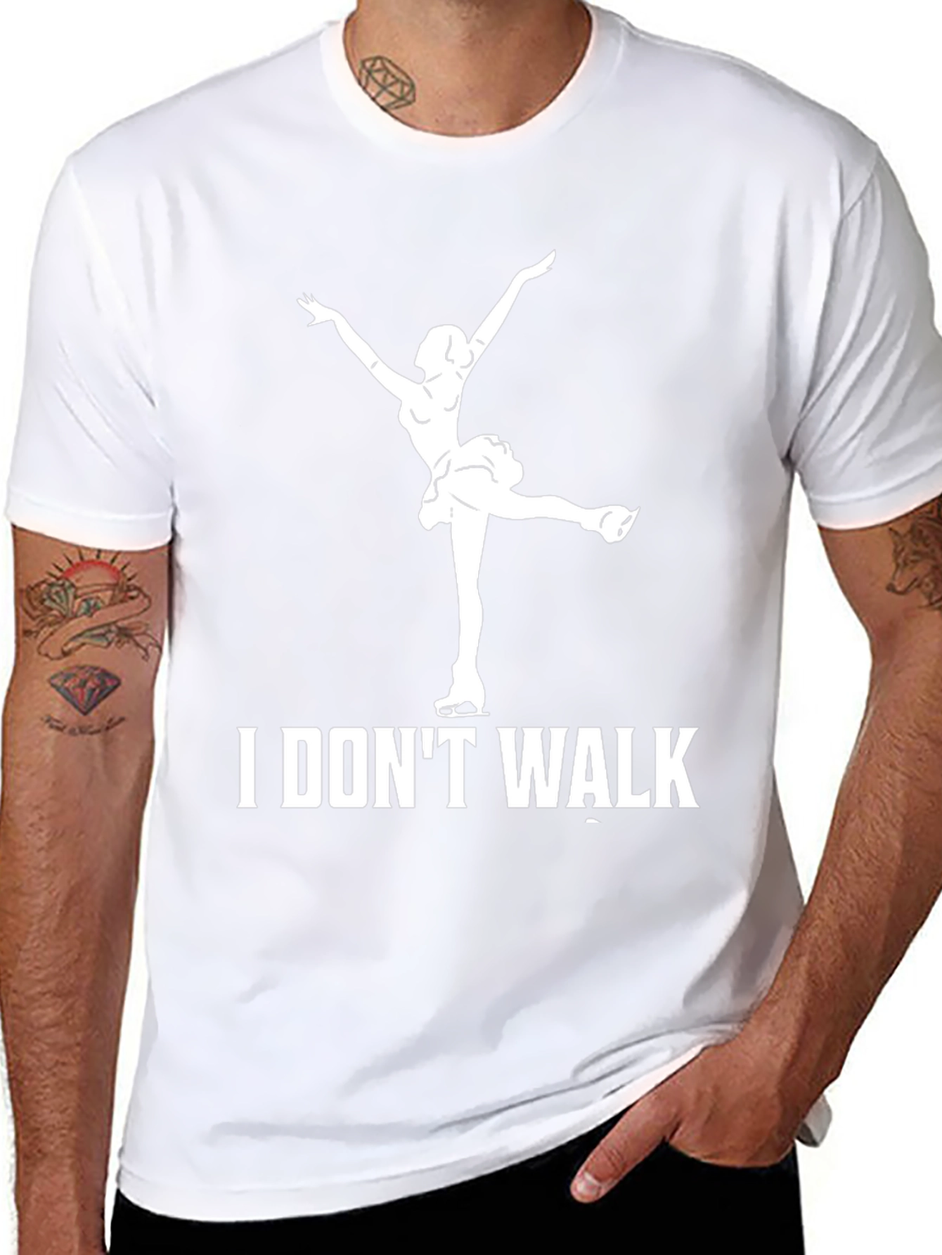 I Dont Walk Ice Skater T-Shirt