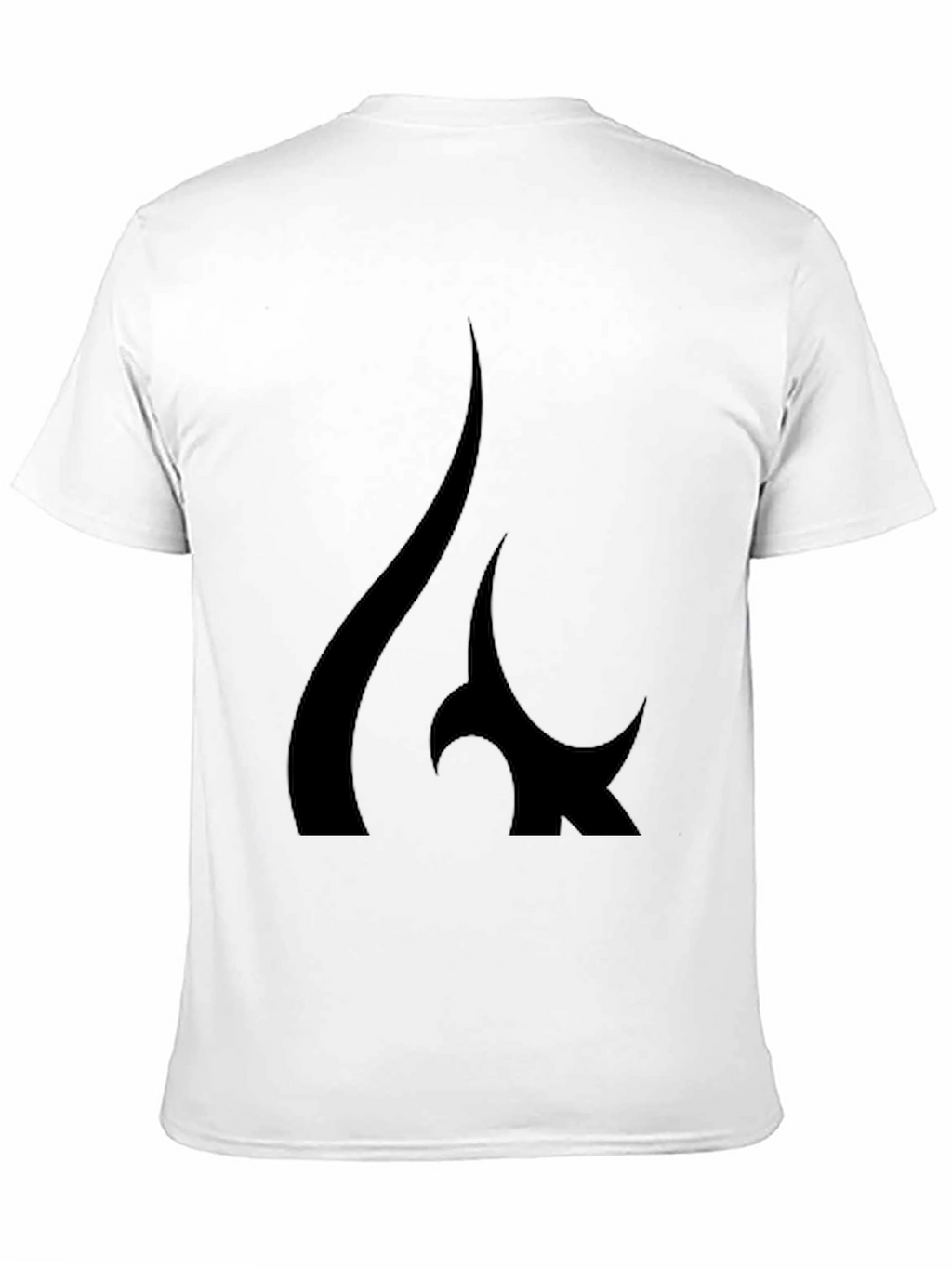 Black T-Shirt with Abstract Flame Graphic