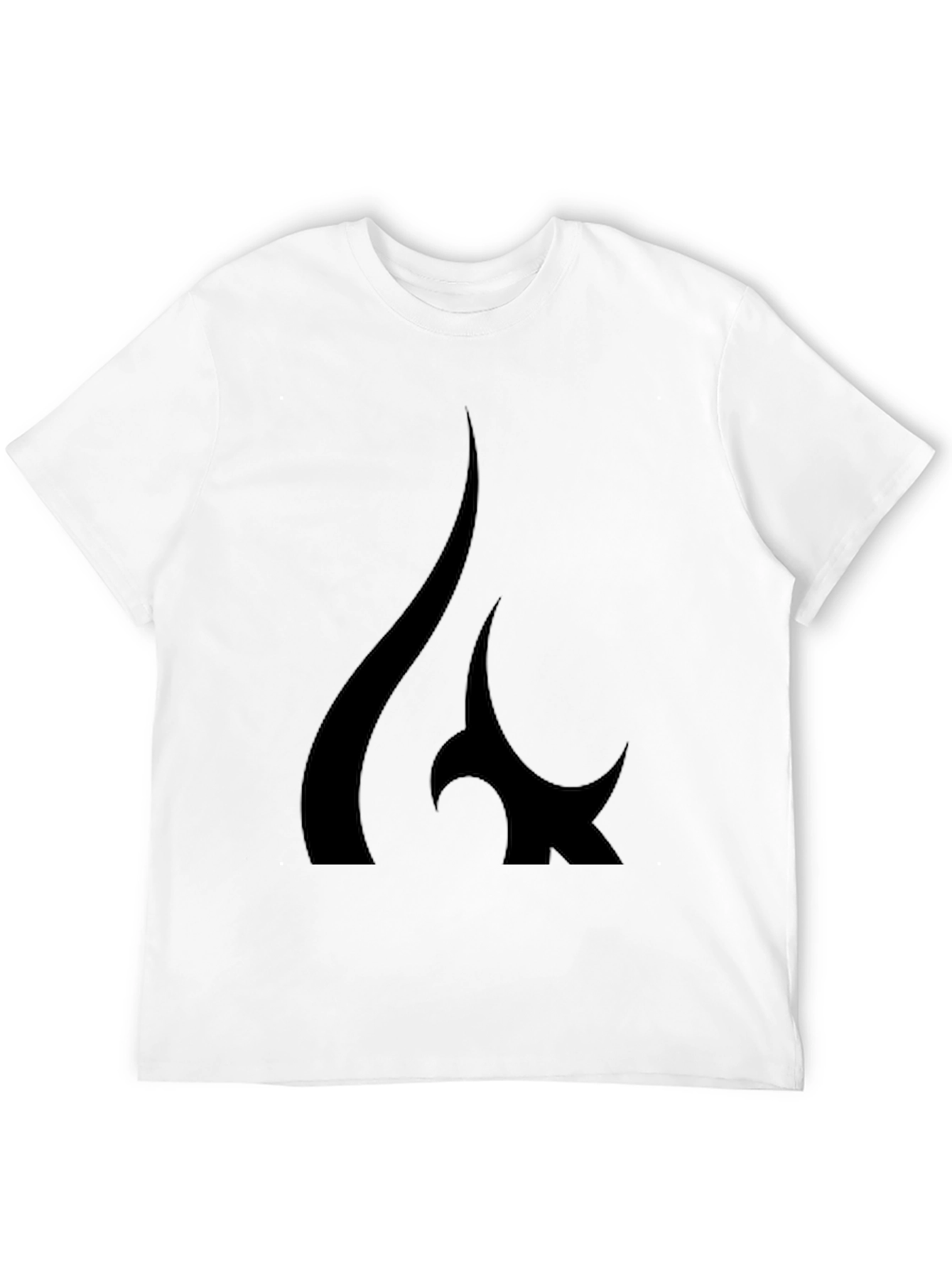 Black T-Shirt with Abstract Flame Graphic