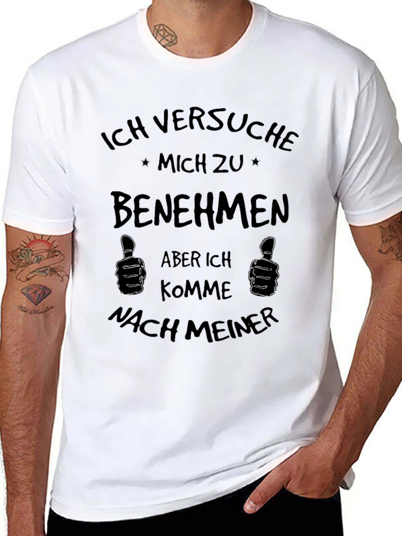 Ich Versuche Mich Zu Benehmen Novelty T-Shirt