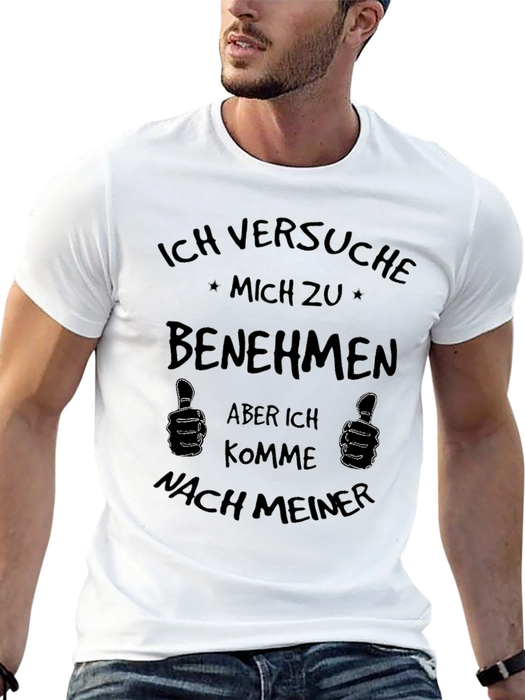 Ich Versuche Mich Zu Benehmen Novelty T-Shirt