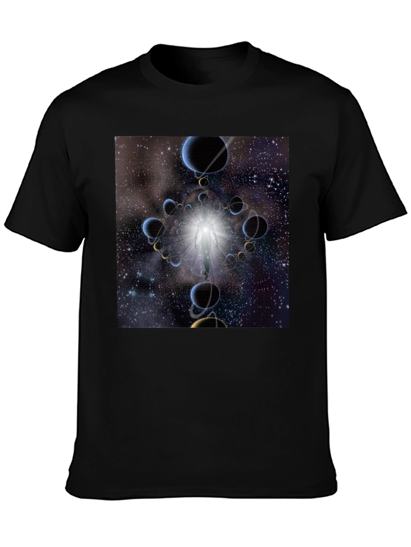 Cosmic Portal Graphic T-Shirt - Mens Black Tee