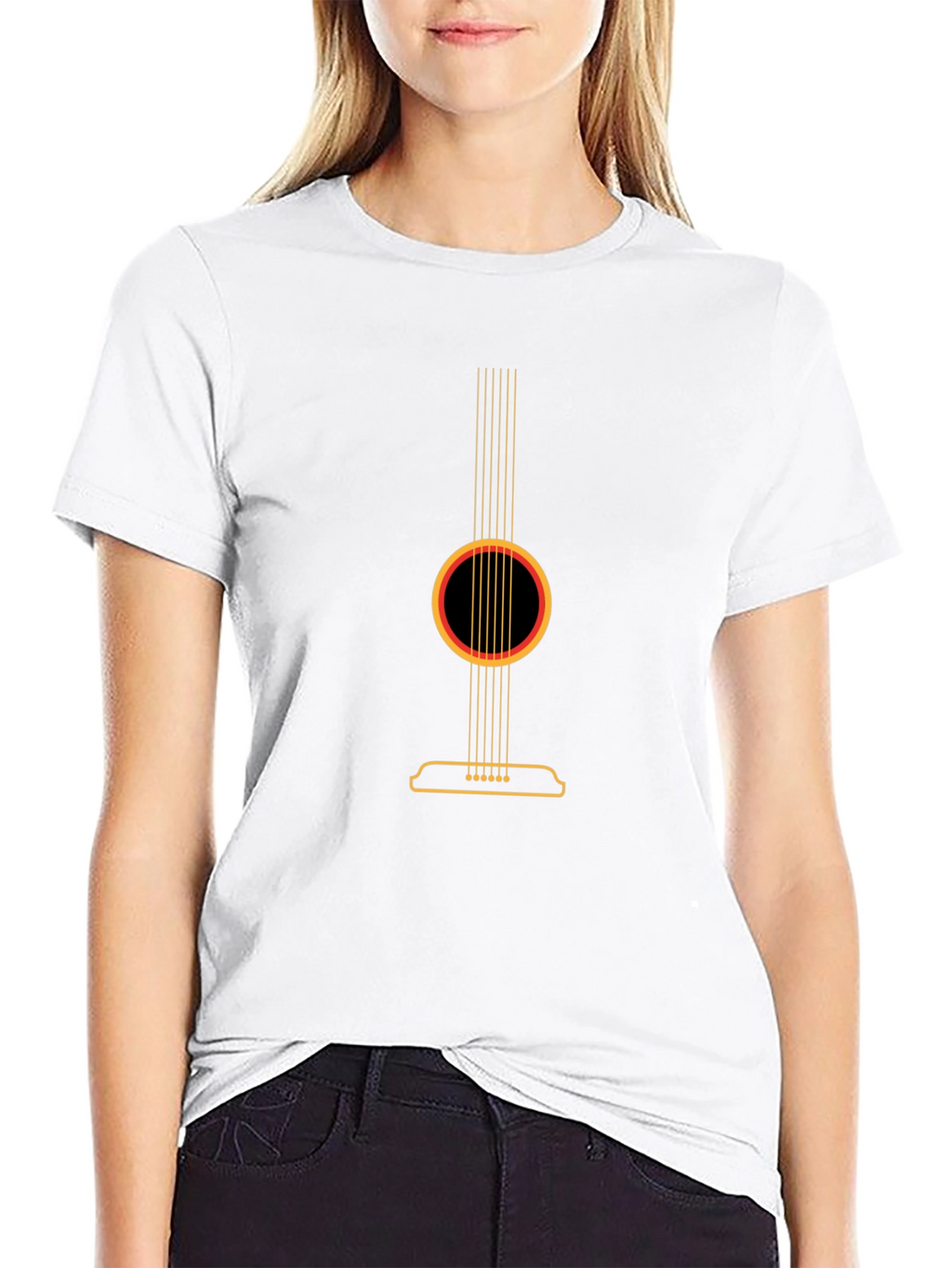 Acoustic Guitar Graphic Tee - Black