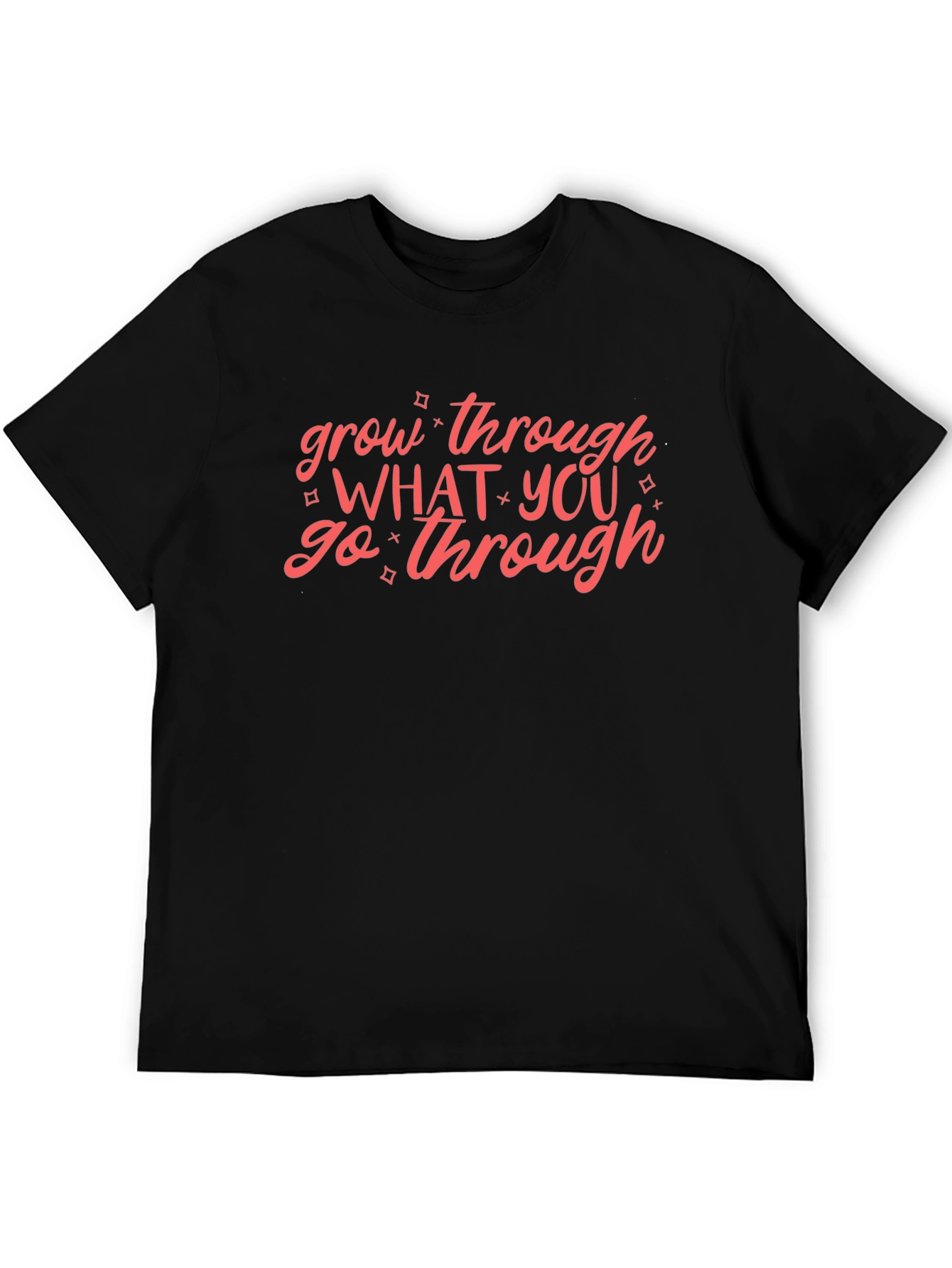 Grow Through What You Go Through Black T-Shirt