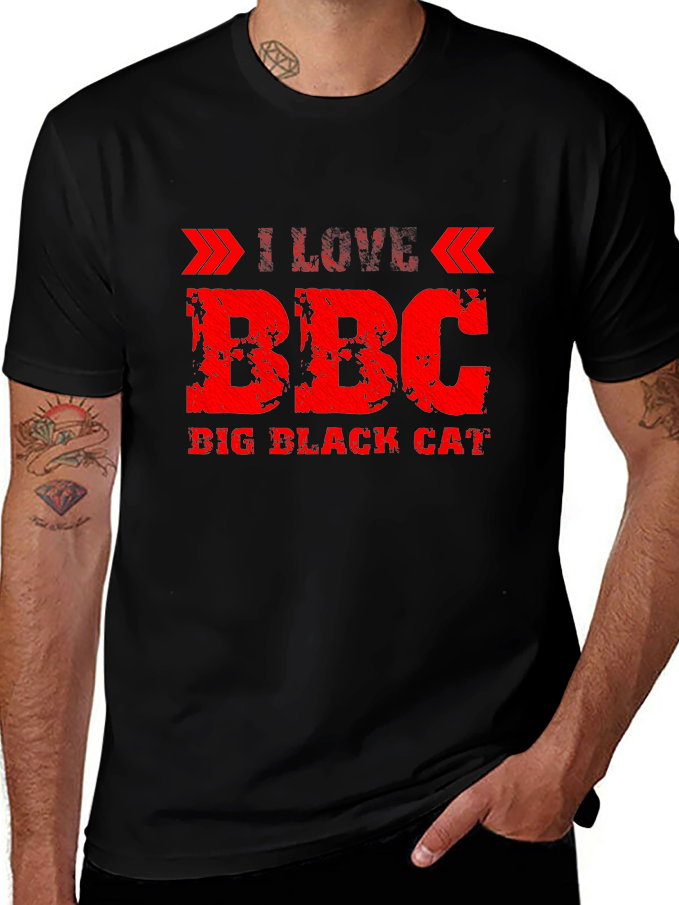 I Love BBC Big Black Cat T-Shirt