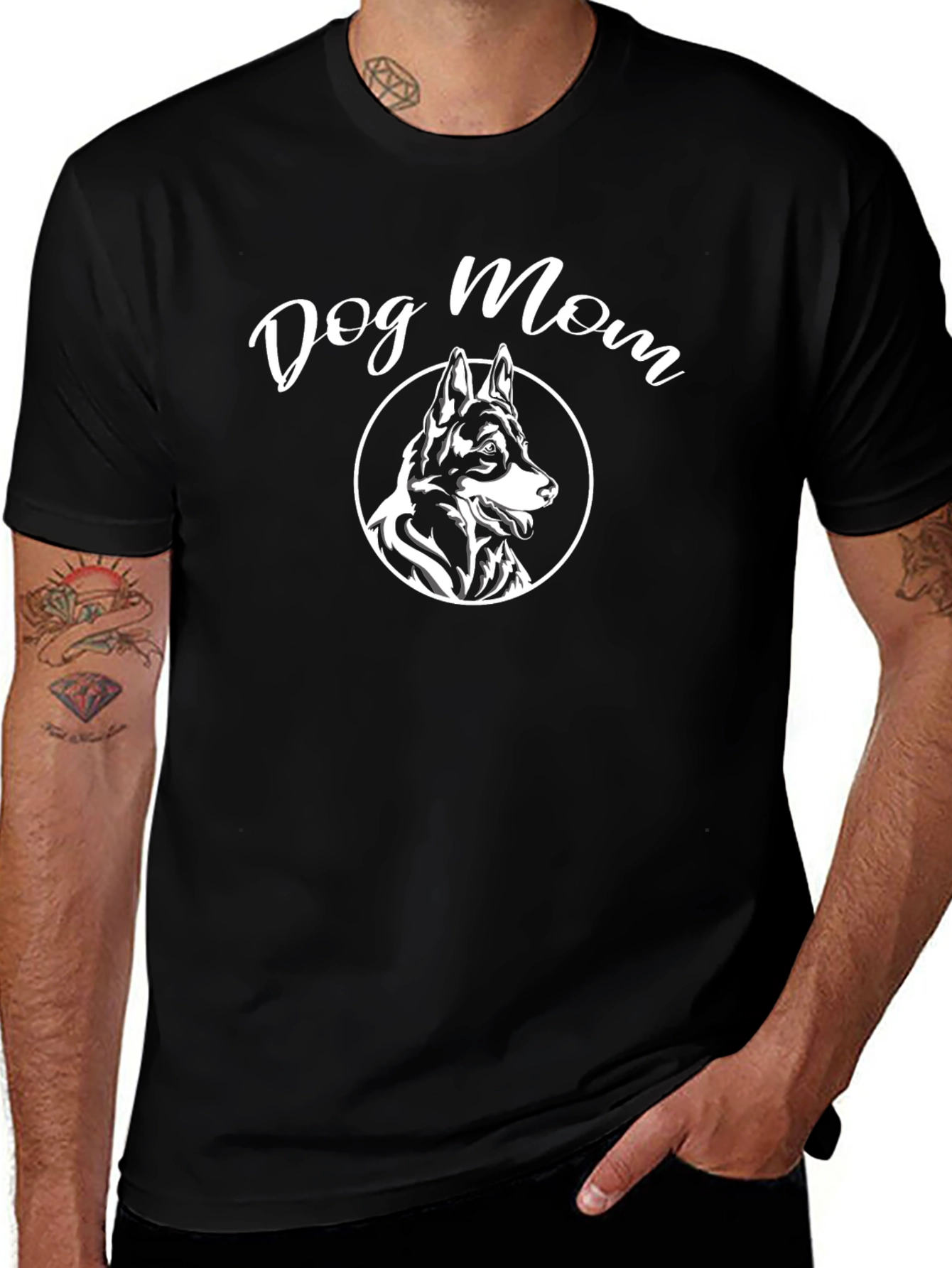 Dog Mom T-Shirt - Stylish Canine Lover Tee
