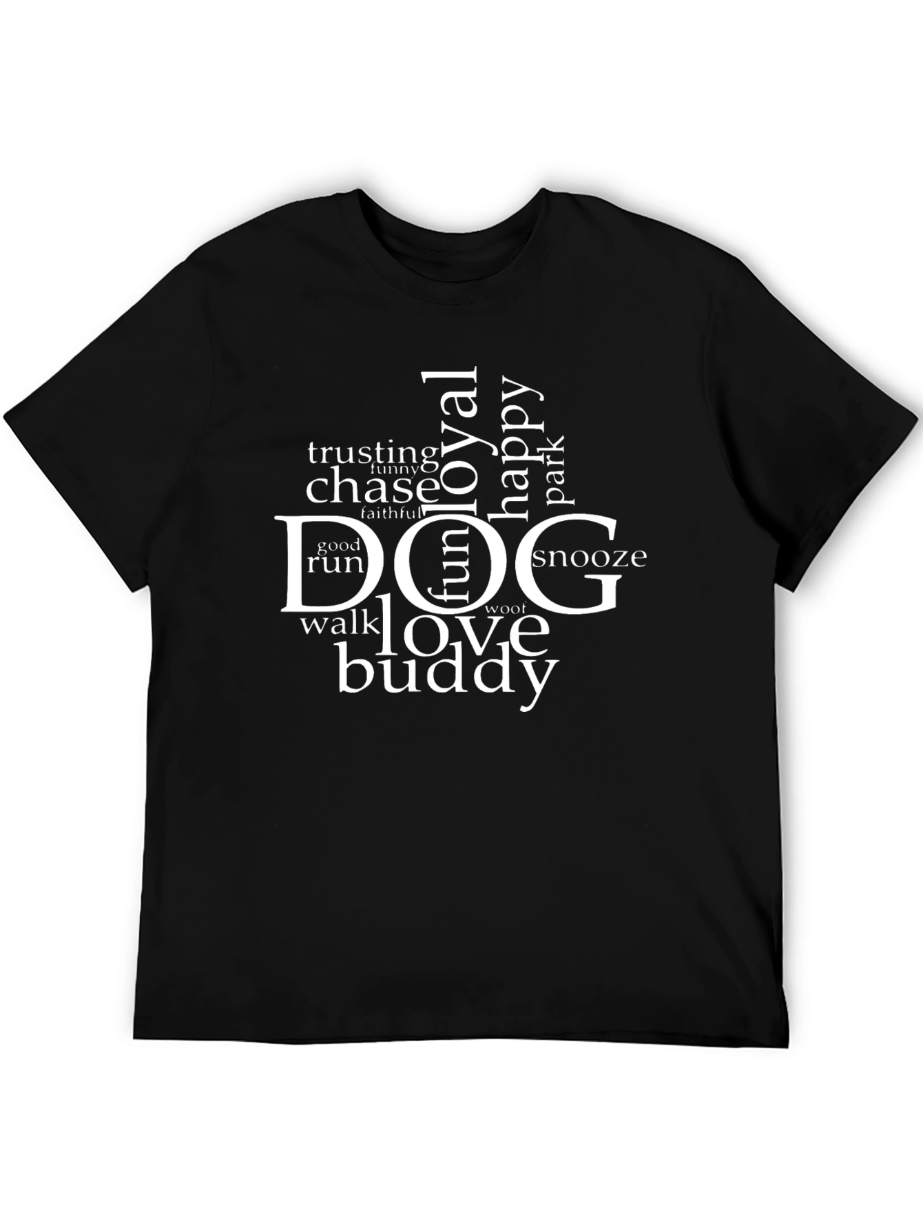 Dog Lover T-Shirt - Word Art Design