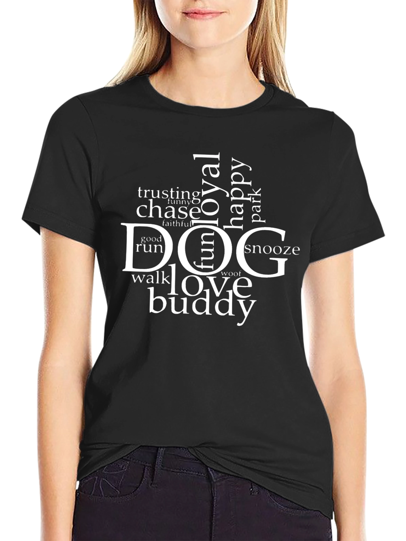 Dog Lover T-Shirt - Word Art Design