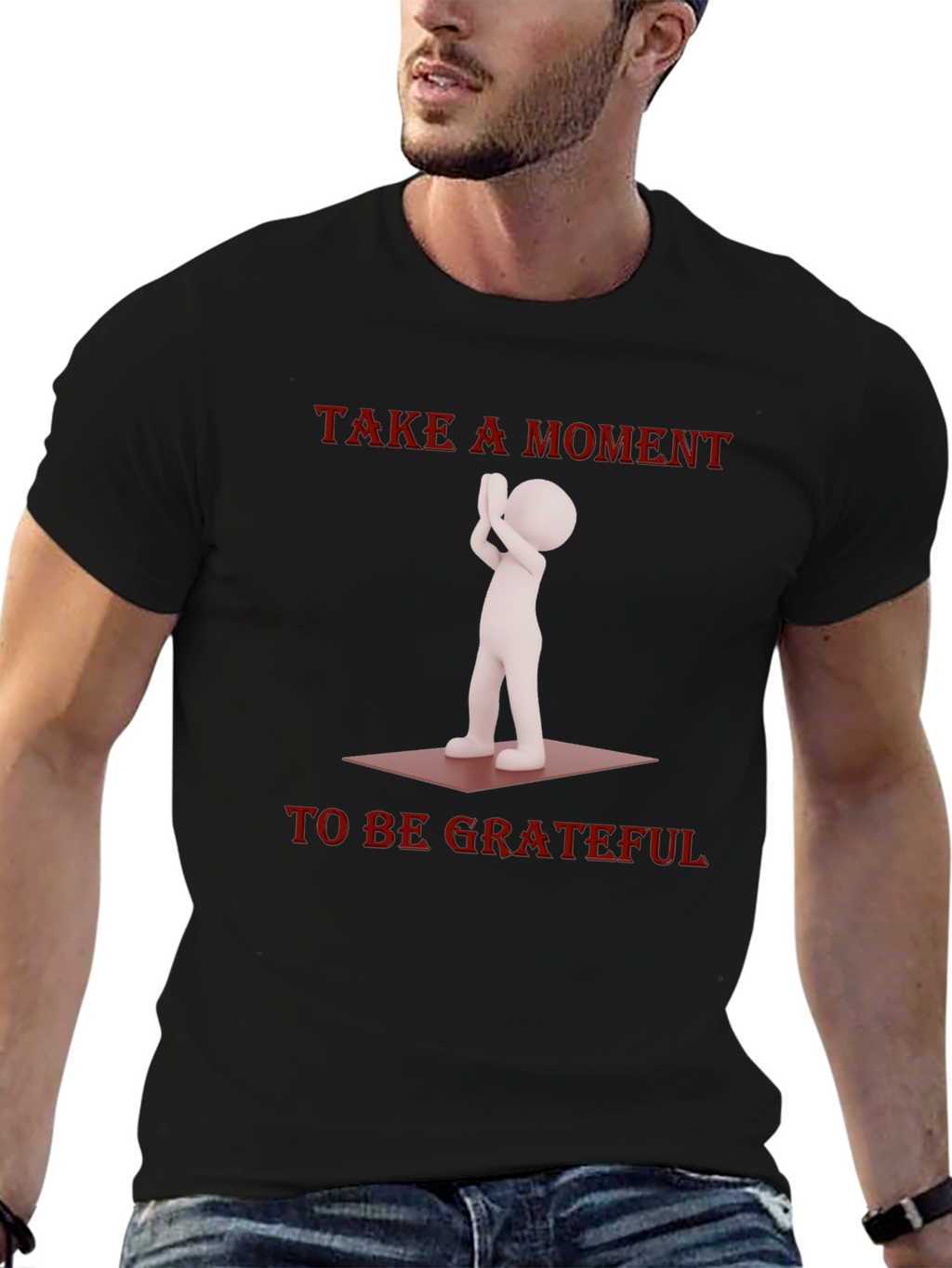 Grateful Moment Graphic Tee - Black