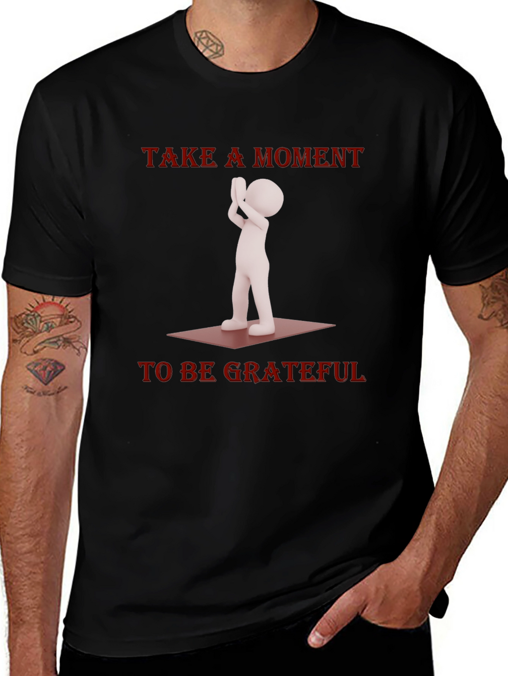 Grateful Moment Graphic Tee - Black