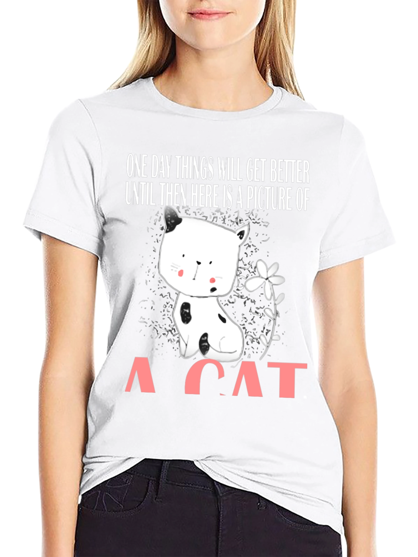 Cute Cat Graphic T-Shirt