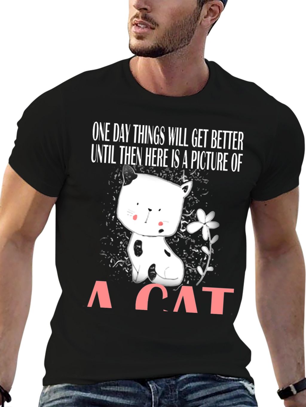 Cute Cat Graphic T-Shirt