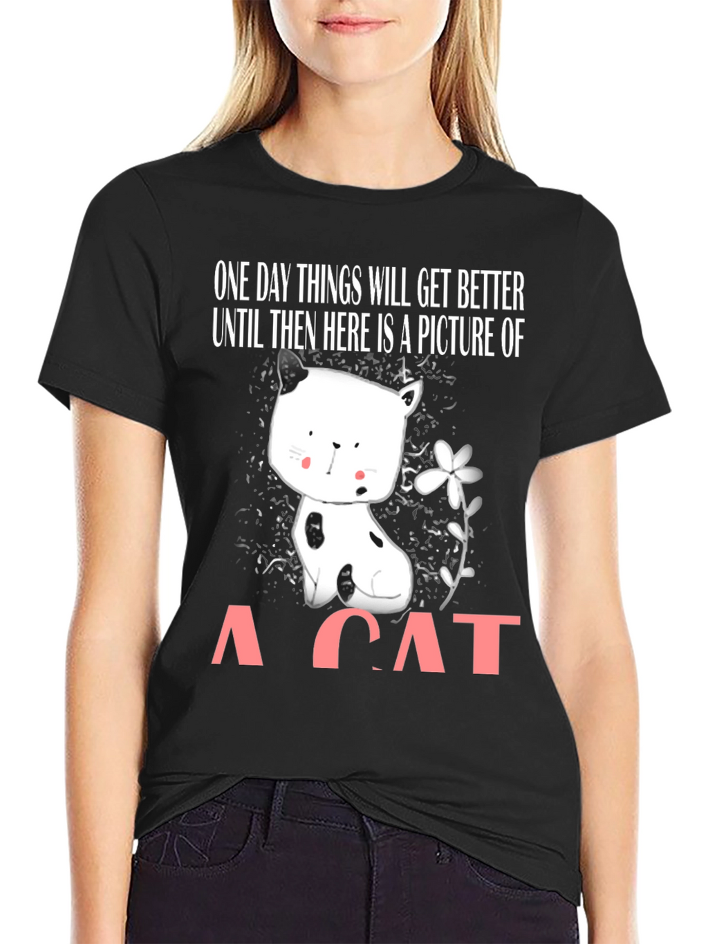 Cute Cat Graphic T-Shirt