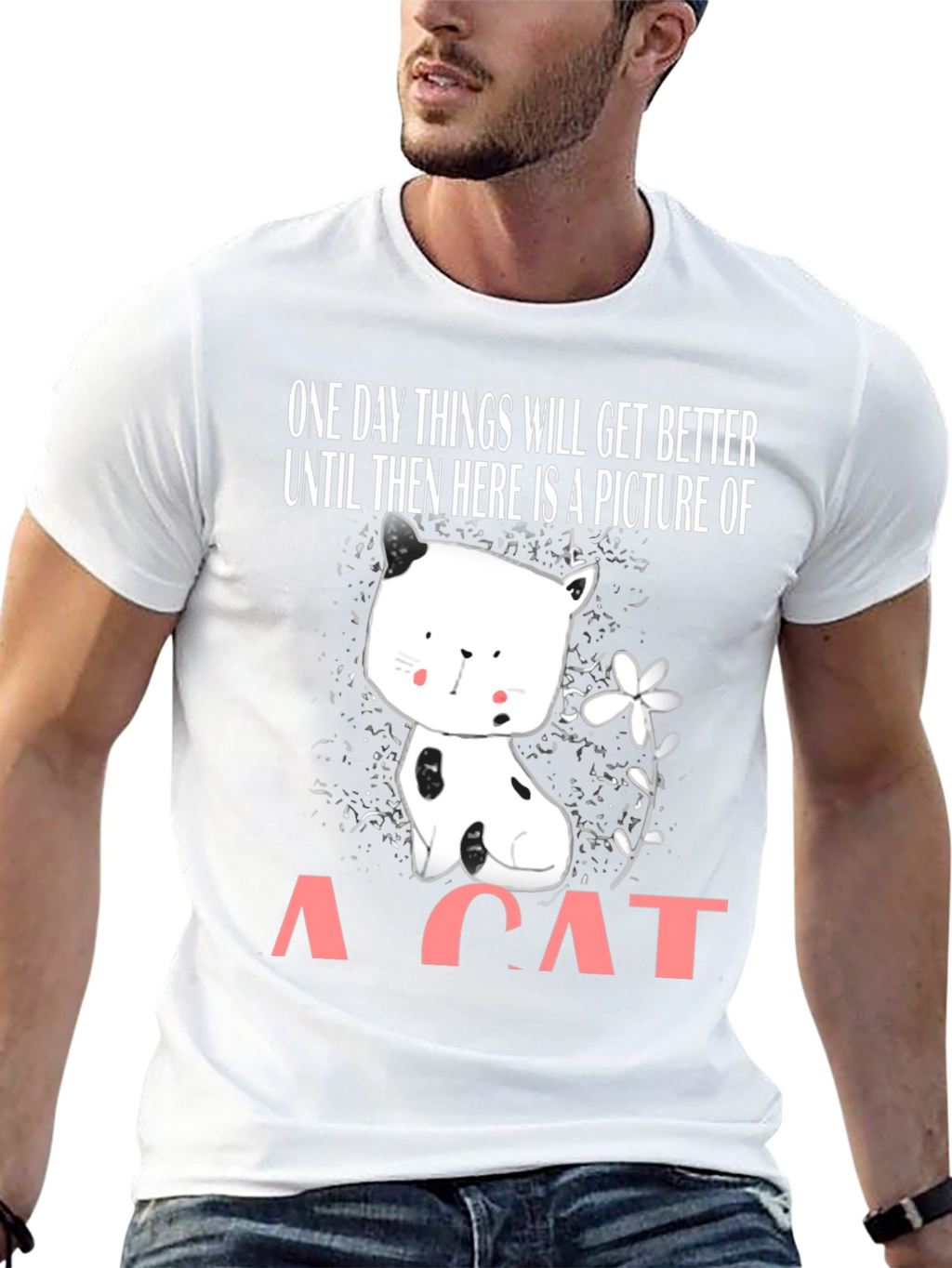 Cute Cat Graphic T-Shirt