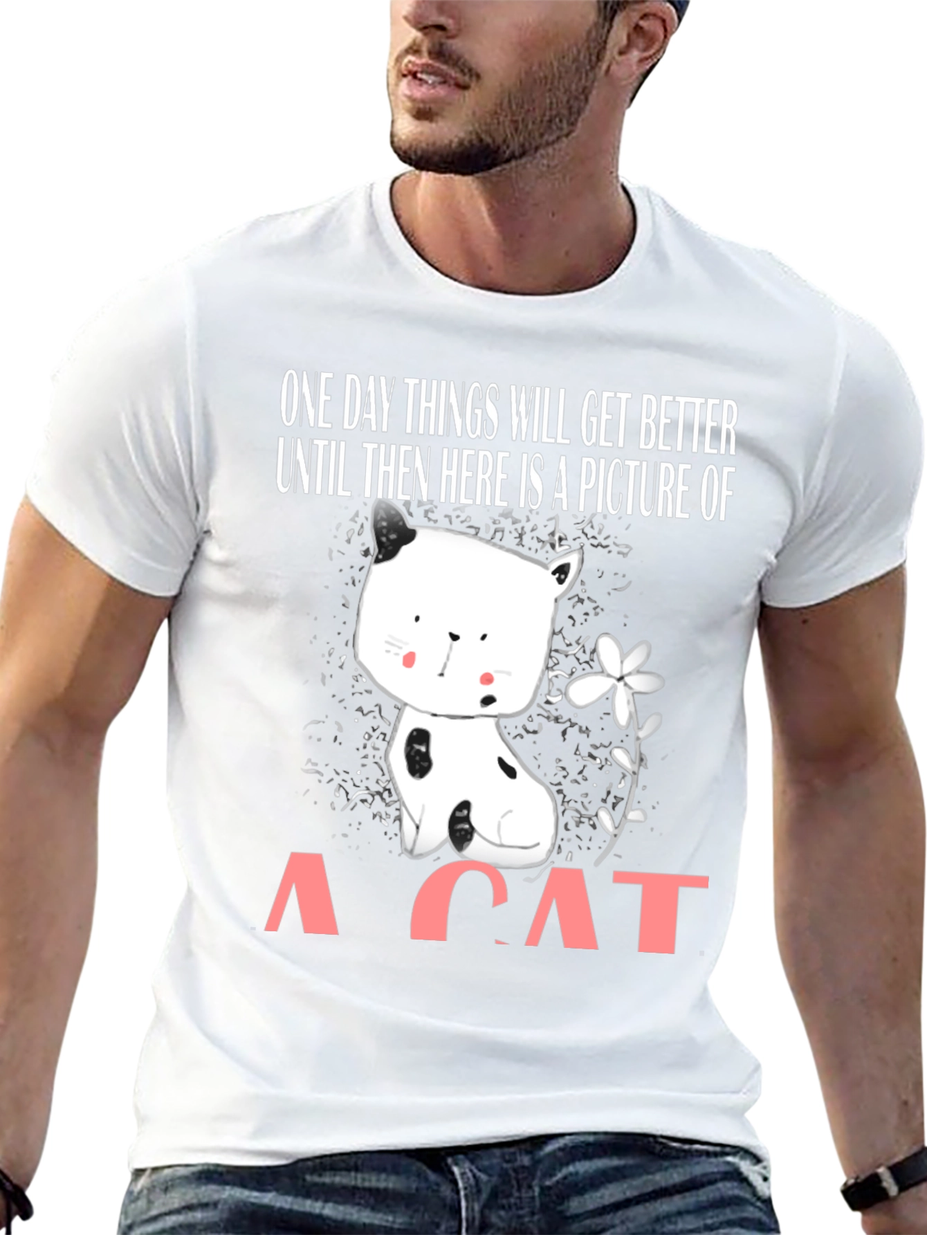 Cute Cat Graphic T-Shirt