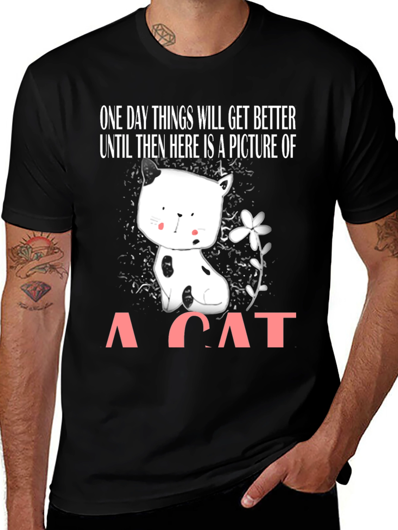 Cute Cat Graphic T-Shirt