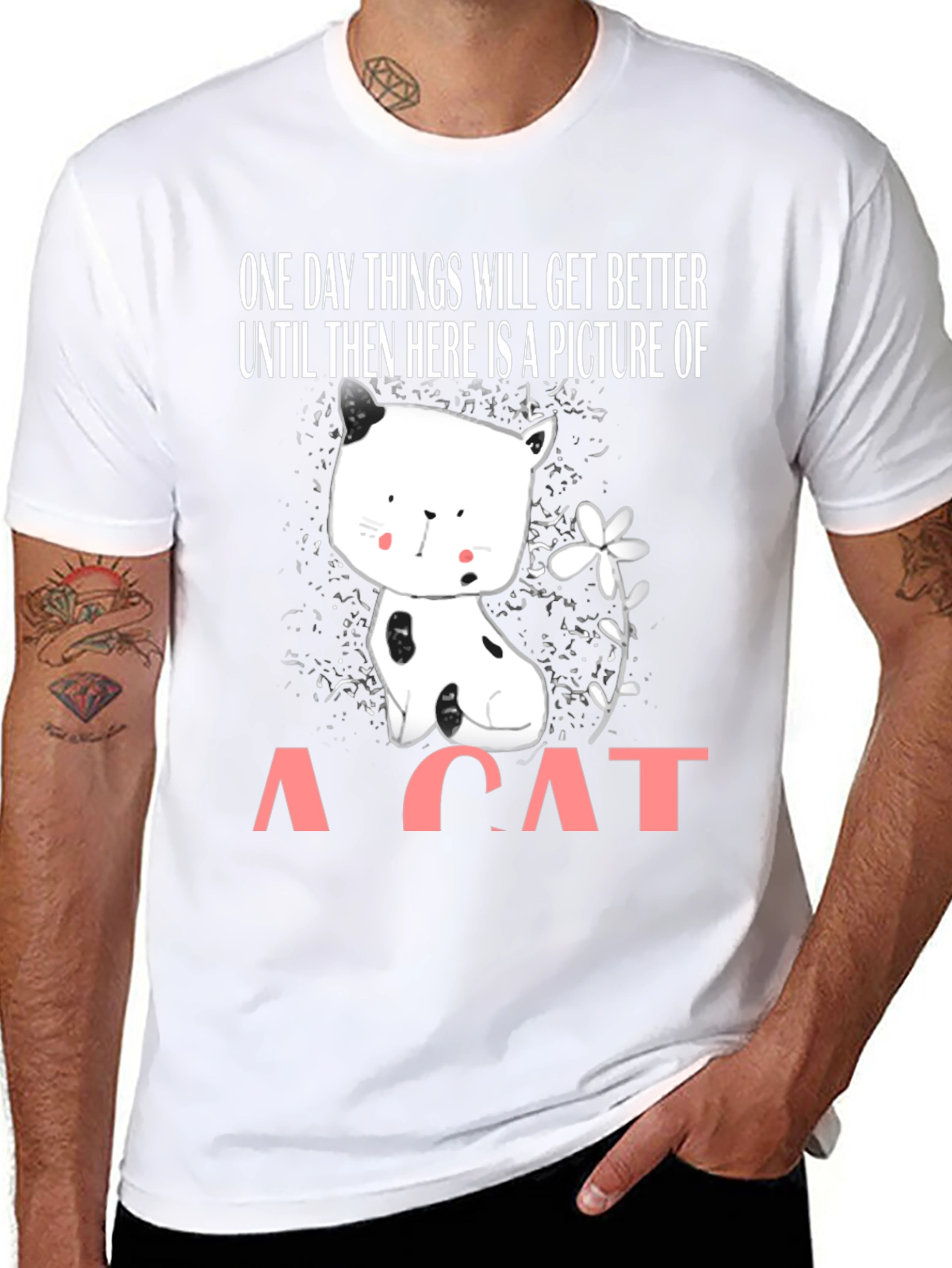 Cute Cat Graphic T-Shirt