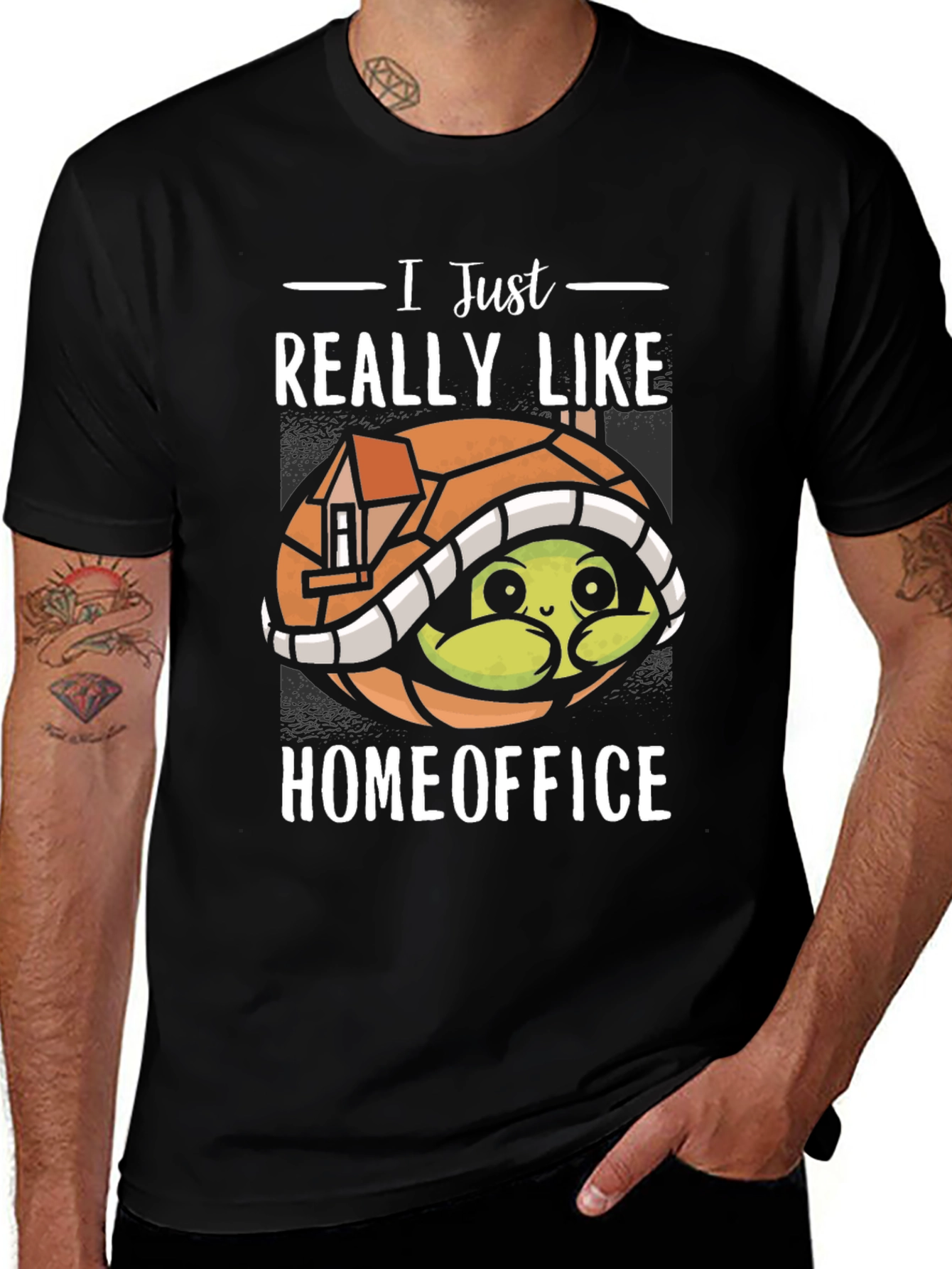 Home Office Turtle T-Shirt - Work From Home Comfort
