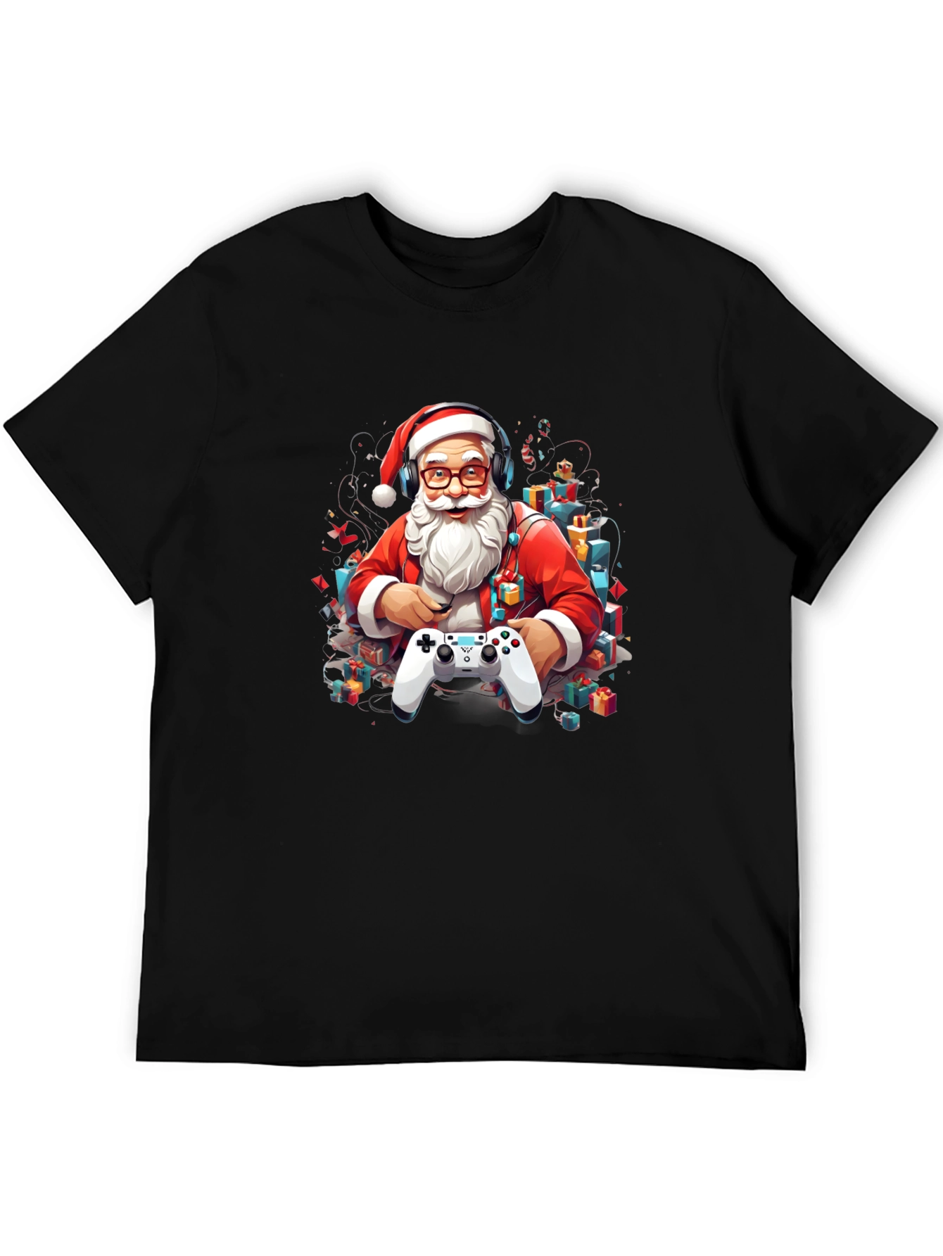 Gamer Santa T-Shirt - Holiday Gaming Apparel