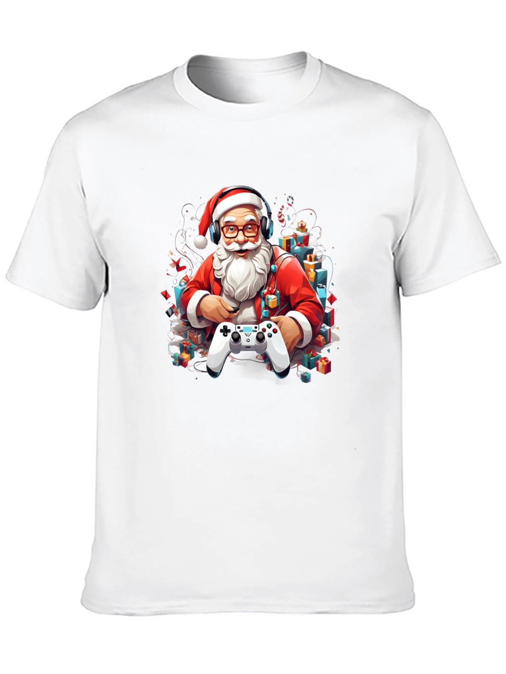 Gamer Santa T-Shirt - Holiday Gaming Apparel
