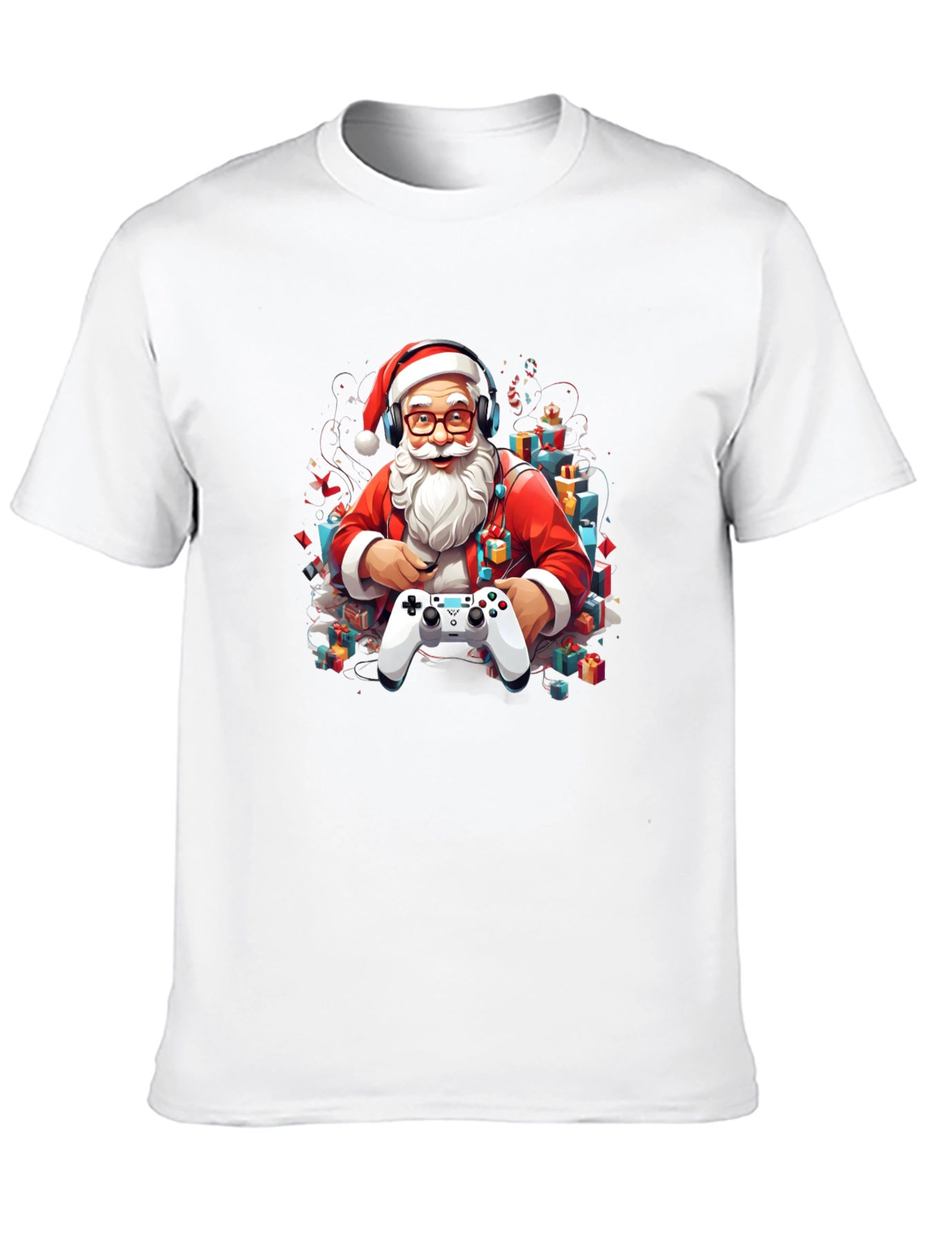 Gamer Santa T-Shirt - Holiday Gaming Apparel